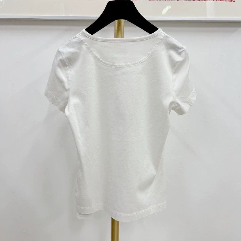 Hermes Hermès White Letter Short Sleeve T-Shirt Size US XS / EU 42 / 0 - 7 Thumbnail