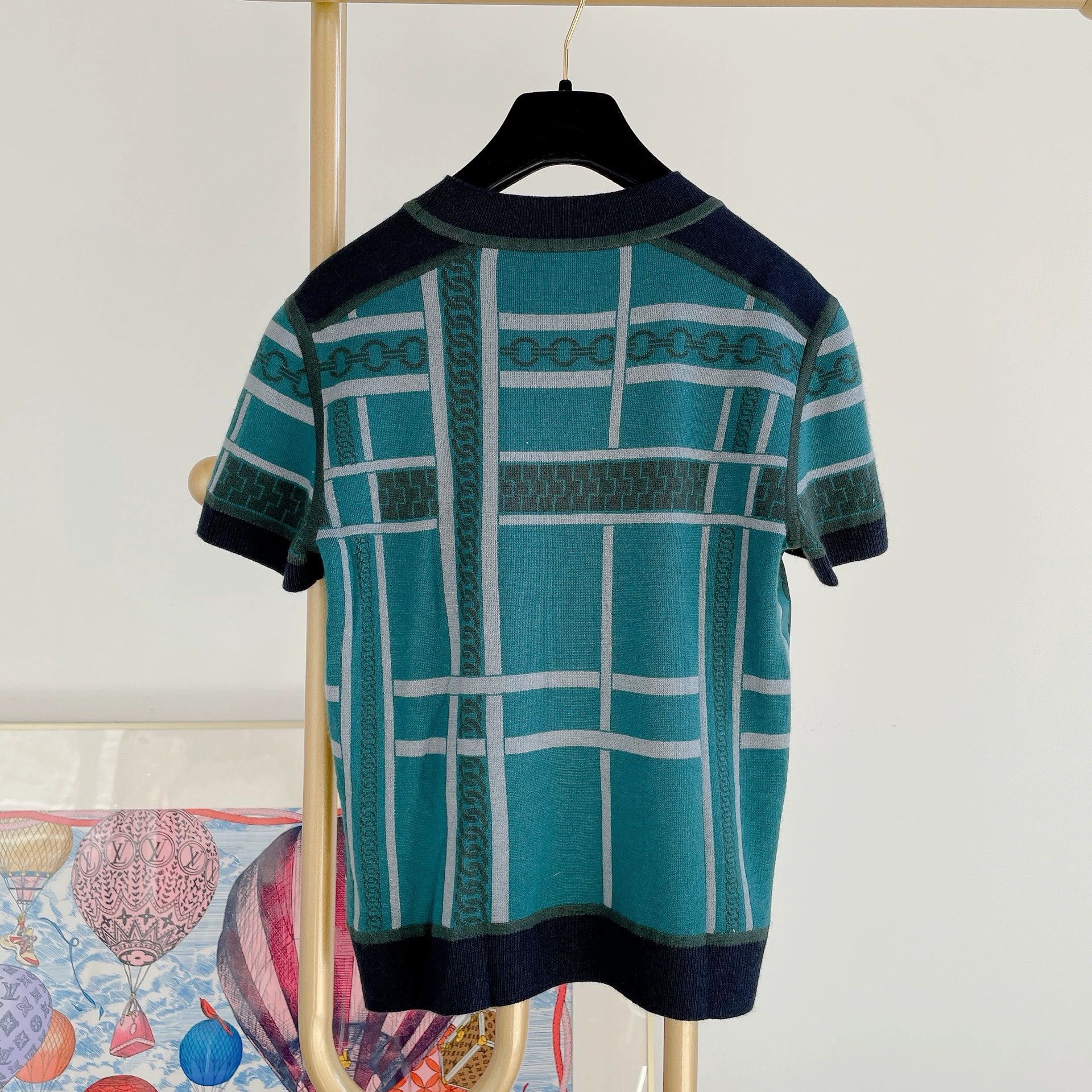 Hermes Hermes Green Printed Short Sleeve T-shirt Size US S / EU 44-46 / 1 - 2 Thumbnail