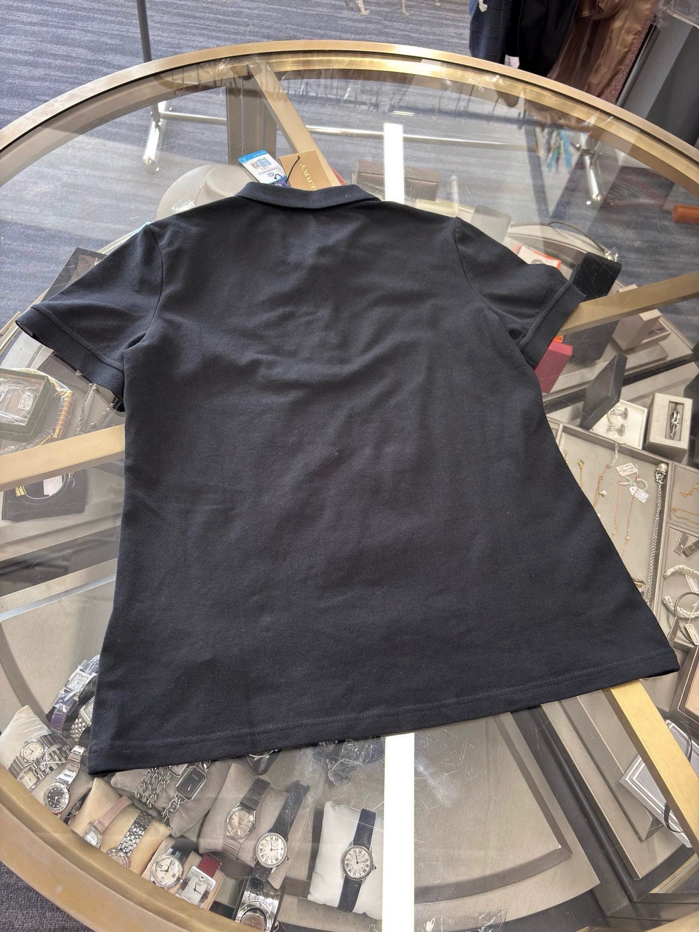 Burberry Women's Black Short Sleeve Polo