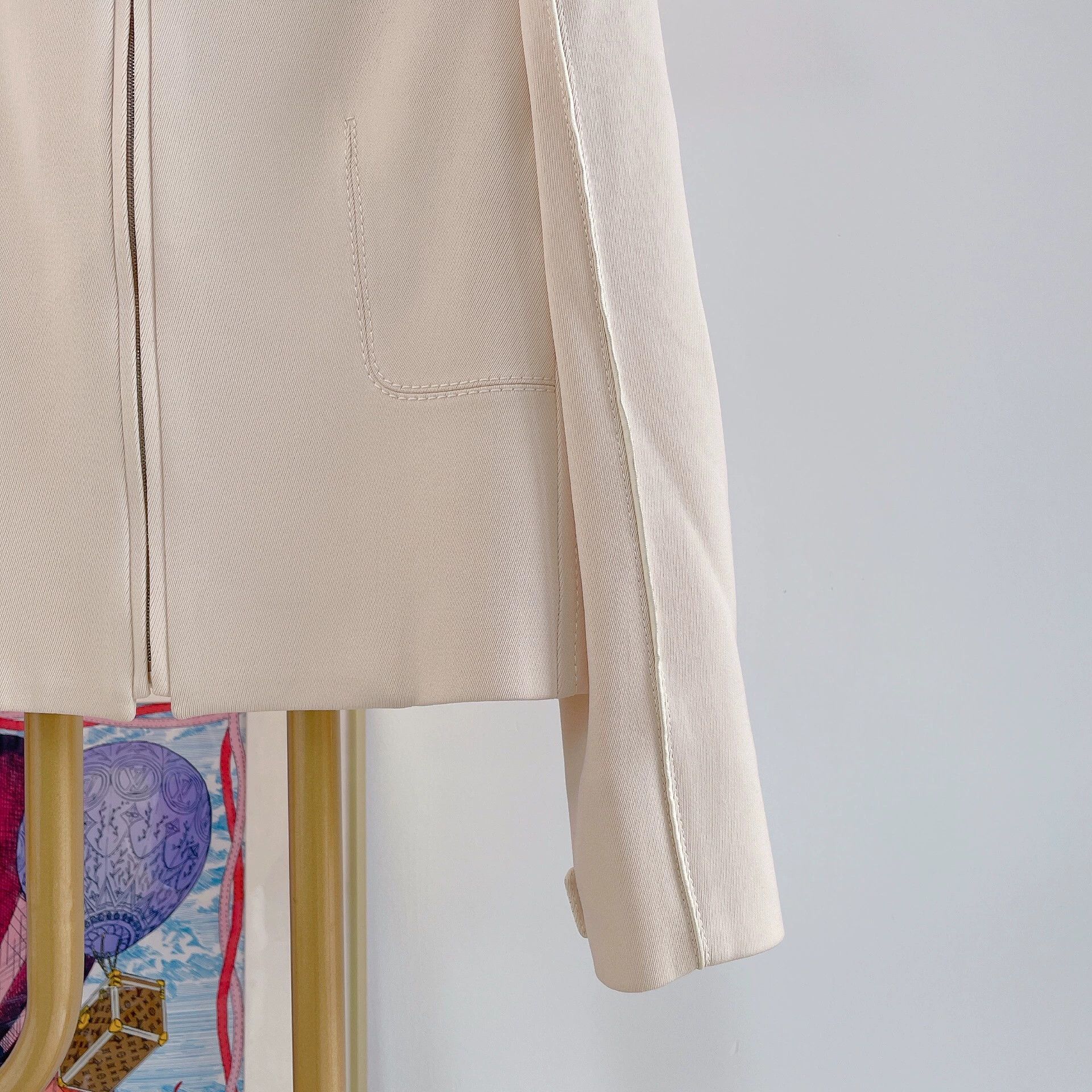 Hermes Hermes Beige Wool Coat Jacket Size US S / EU 44-46 / 1 - 4 Thumbnail