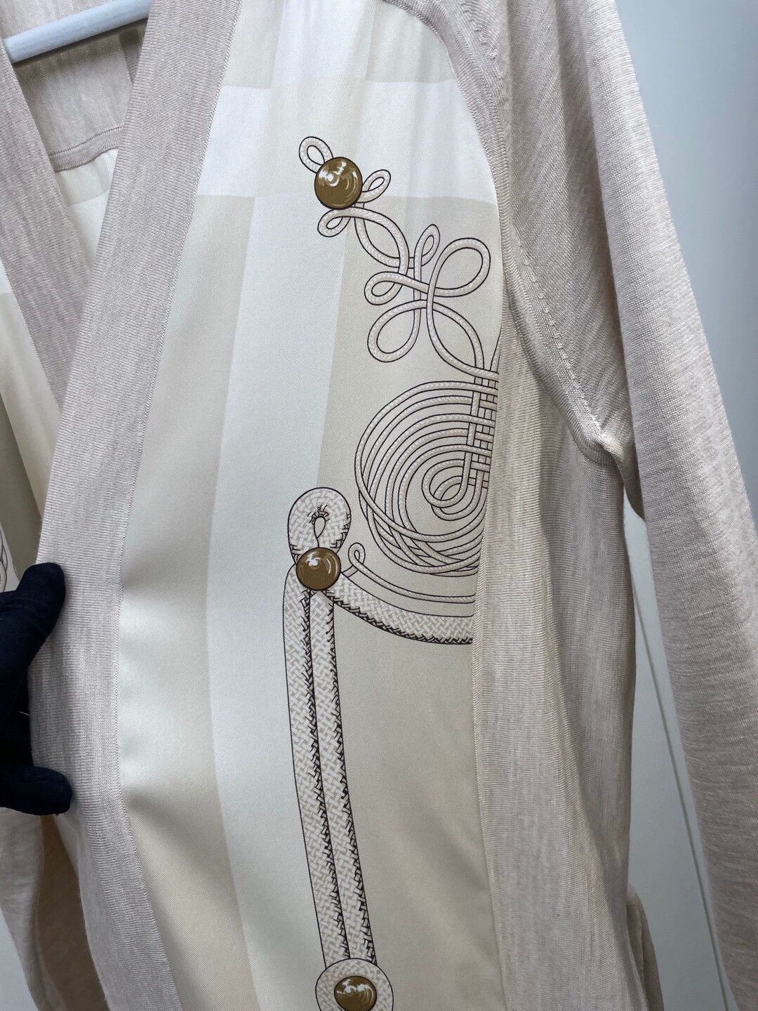 Hermes Hermes Silk Cashmere Long Cardigan Size US XL / EU 56 / 4 - 4 Thumbnail