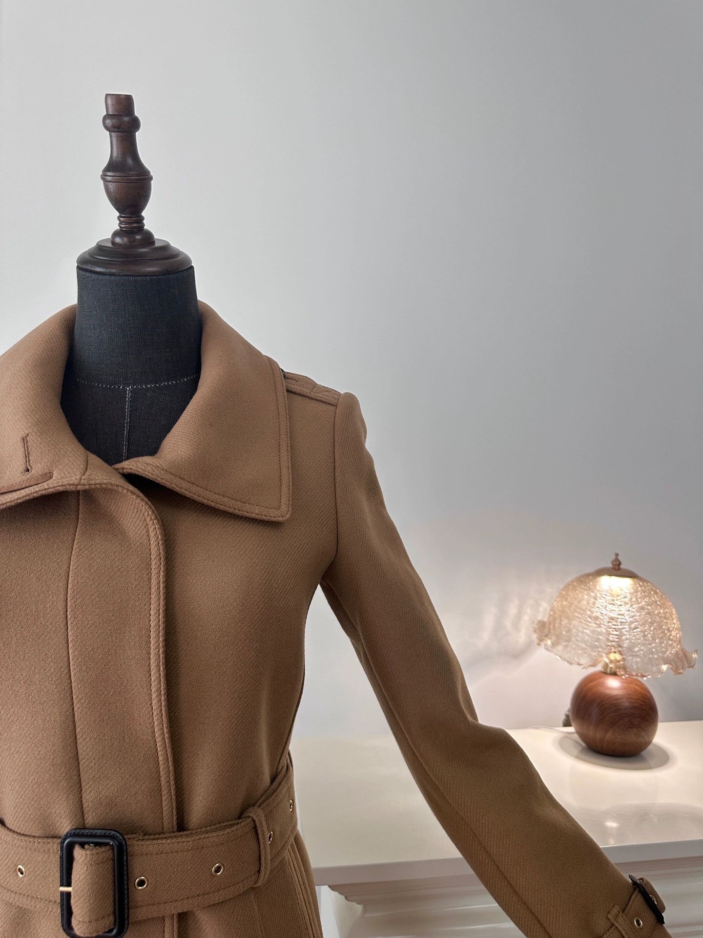 Burberry Burberry Brown Wool Belted Coat Women's Size US XS / EU 42 / 0 - 5 Thumbnail