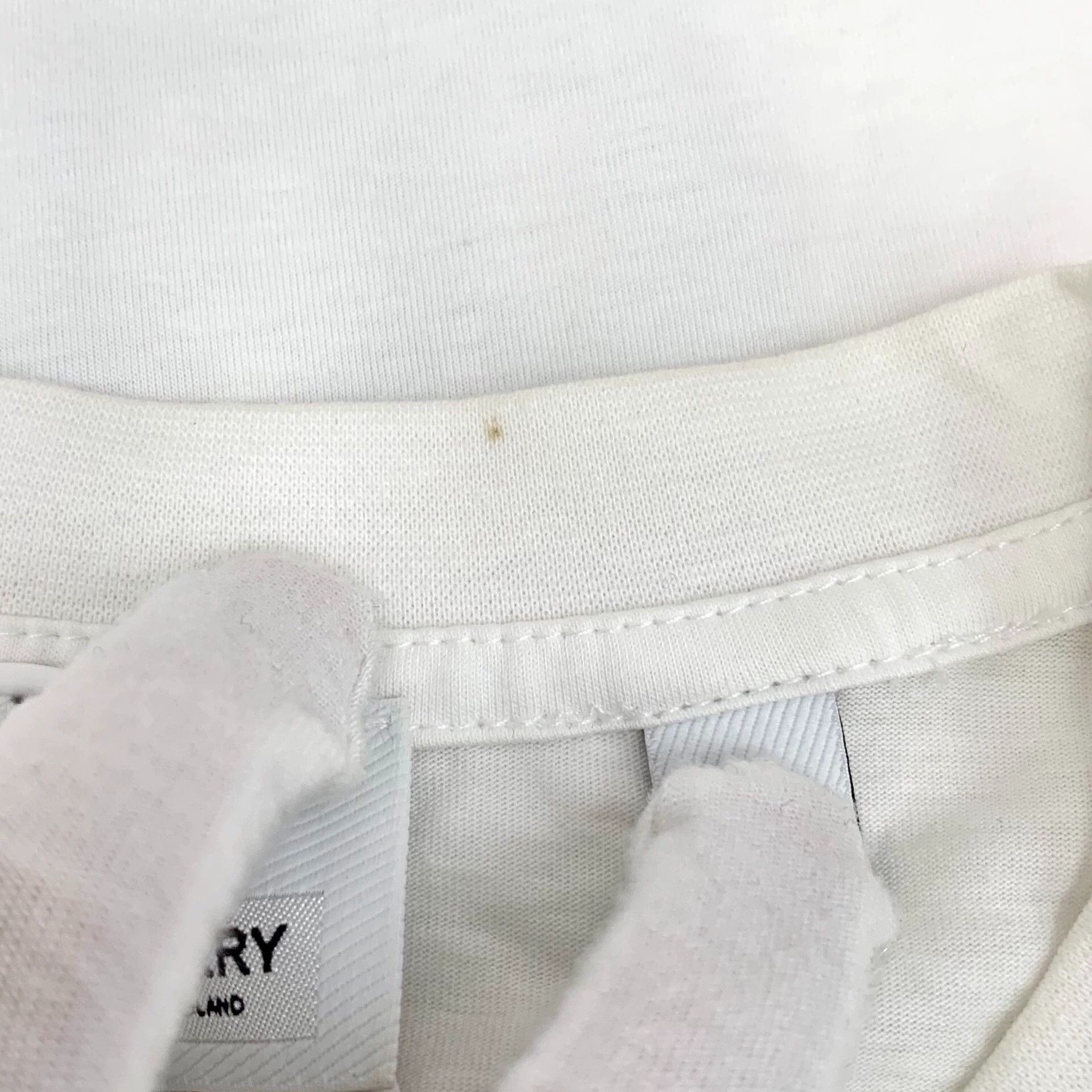 Burberry Burberry White Logo Print Cotton T-Shirt Size US M / EU 48-50 / 2 - 8 Thumbnail