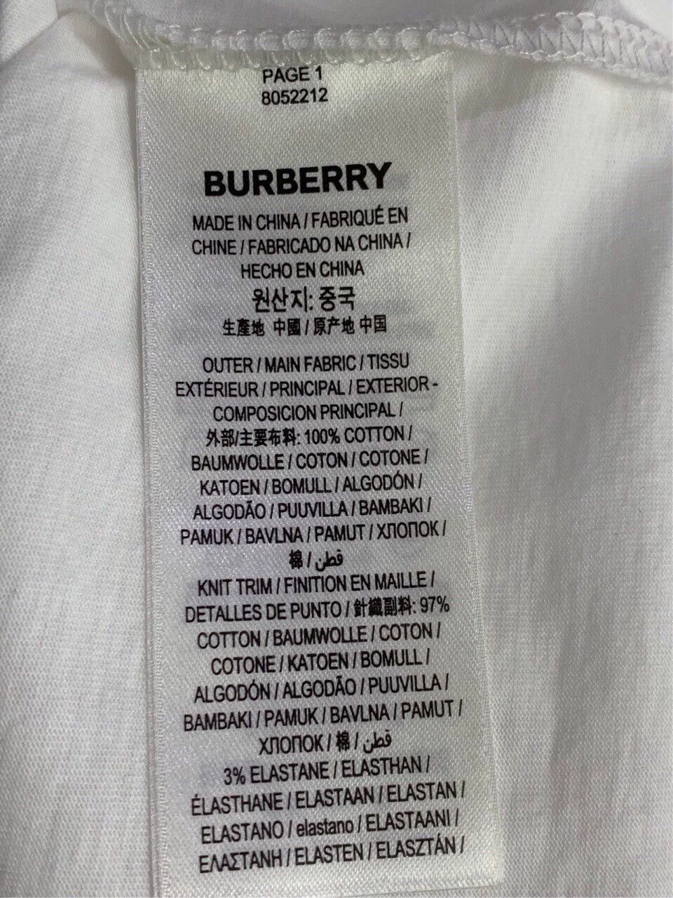 Burberry Burberry White Logo Print Cotton T-Shirt Size US M / EU 48-50 / 2 - 4 Thumbnail
