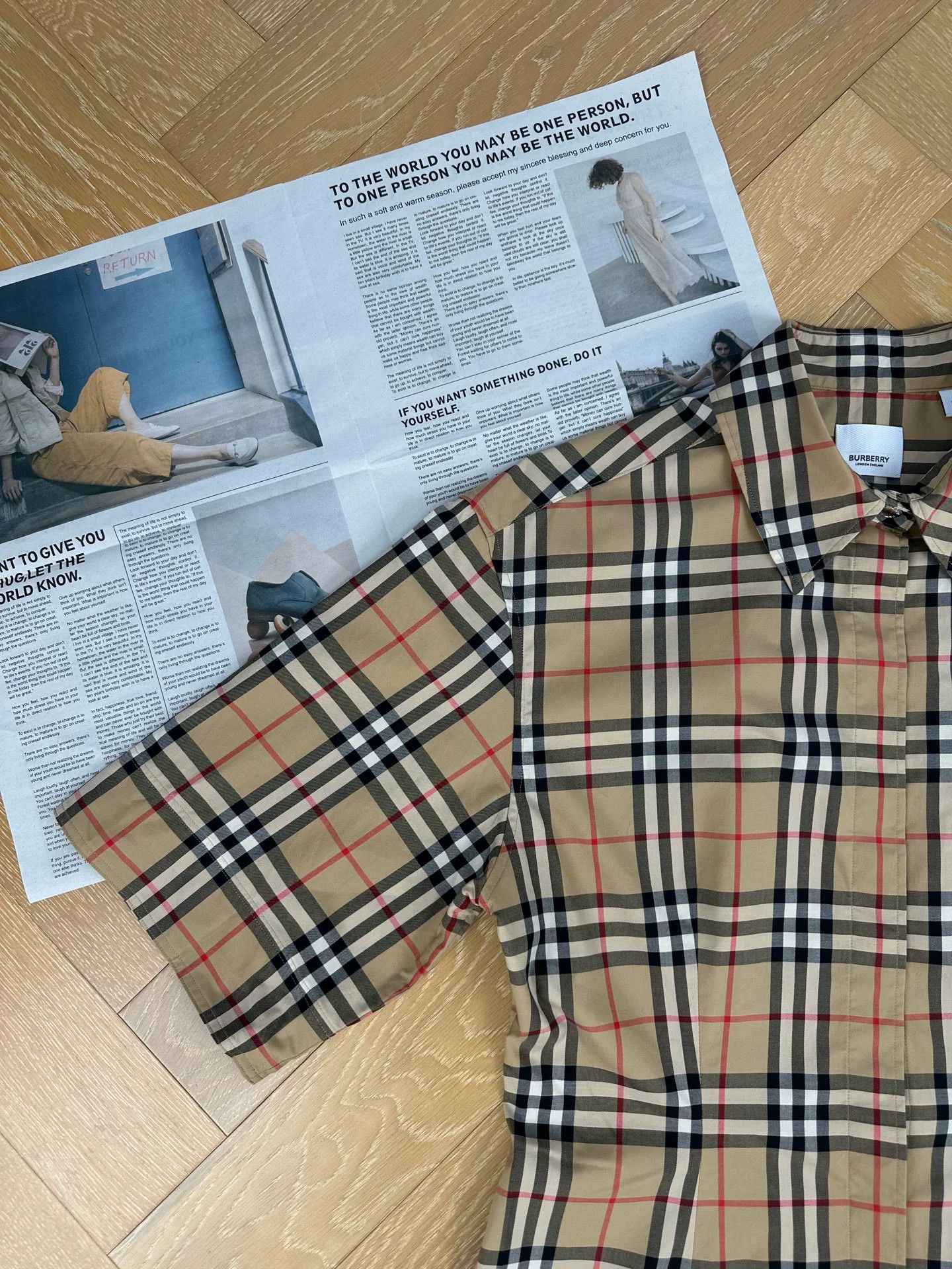 Burberry Burberry Vintage Check Cotton Short Sleeve Shirt Size US S / EU 44-46 / 1 - 6 Thumbnail