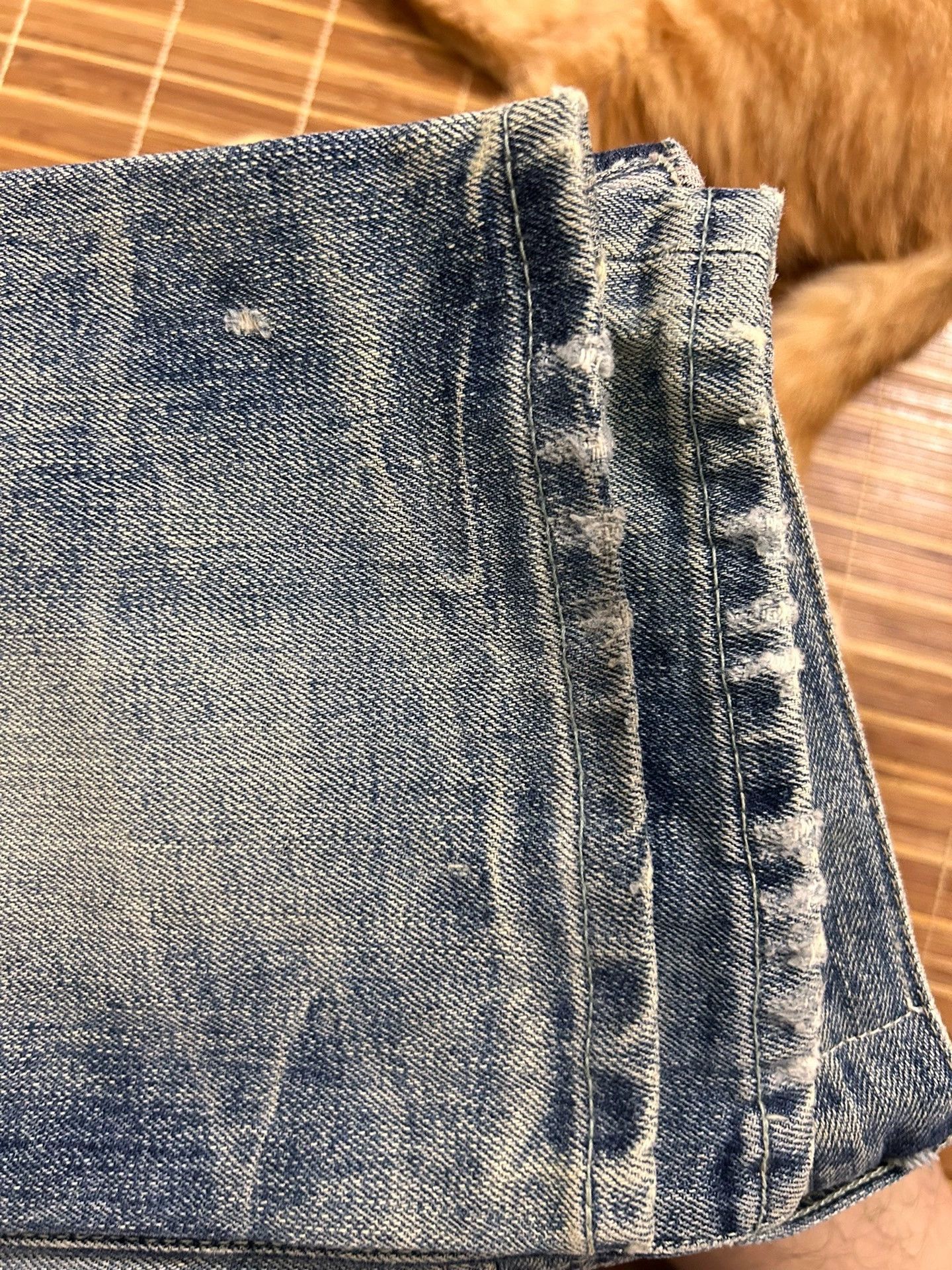 Neighborhood NEIGHBORHOOD 19AW Distressed Denim Jeans Size US 33 - 9 Thumbnail