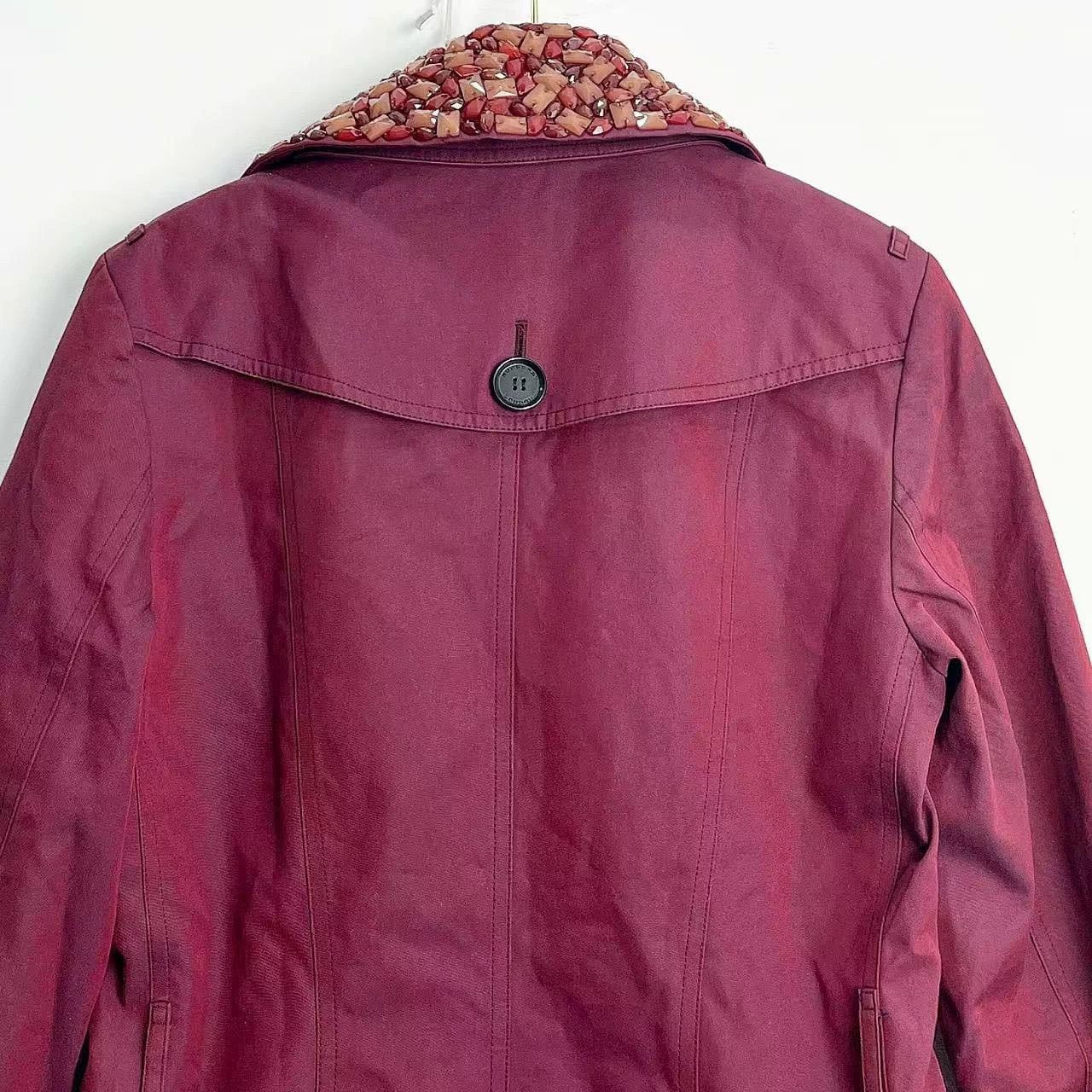 Burberry Burberry Limited Purple Diamond Collar Trench Coat Size US L / EU 52-54 / 3 - 9 Thumbnail
