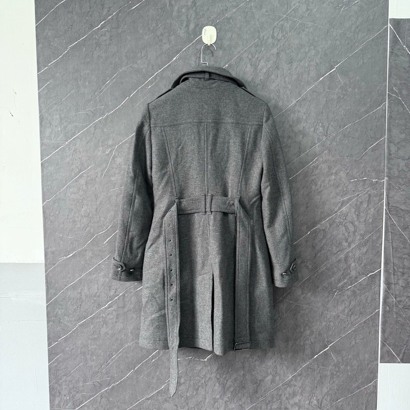 Burberry Burberry Gray Wool Coat UK8 Size US M / EU 48-50 / 2 - 2 Thumbnail