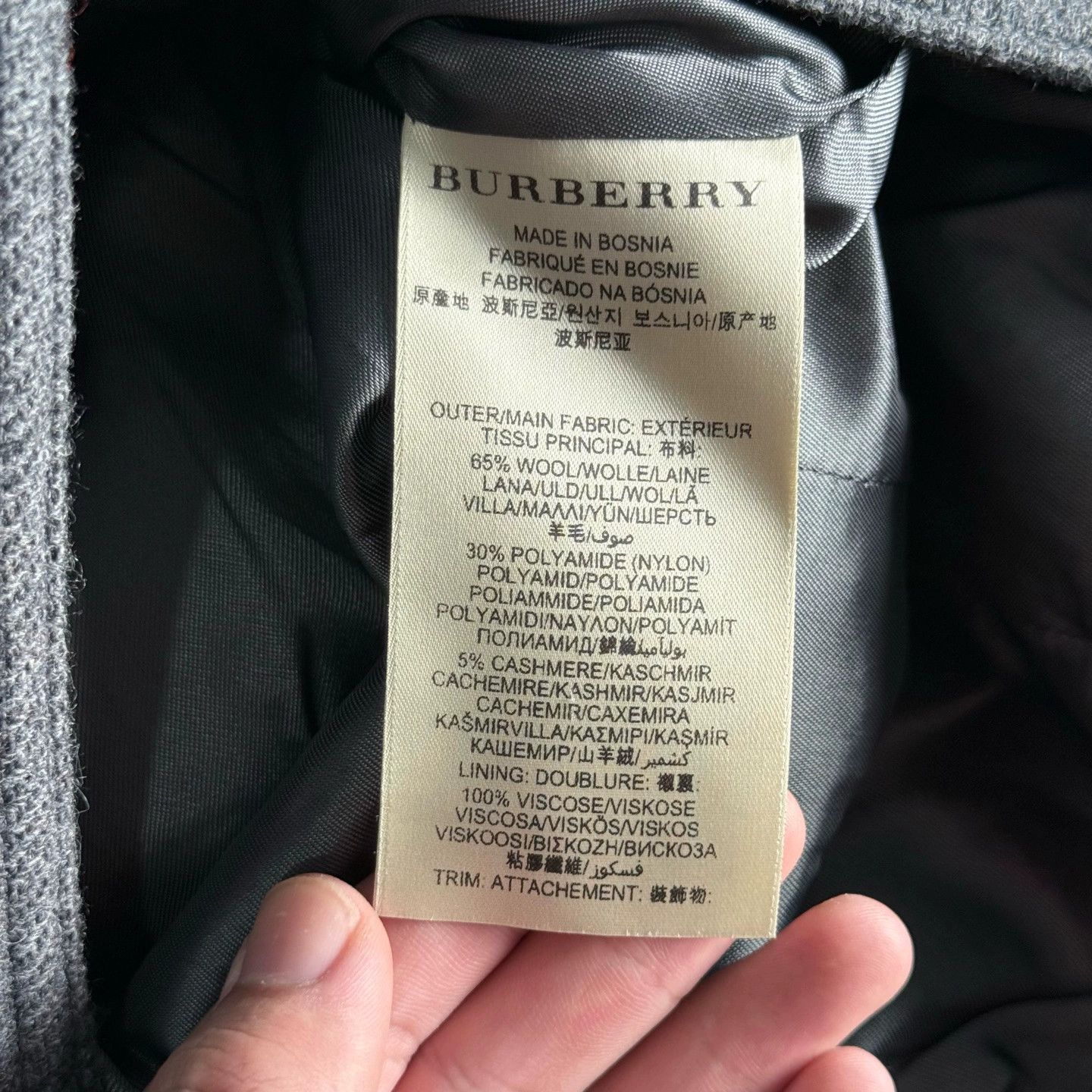 Burberry Burberry Gray Wool Coat UK8 Size US M / EU 48-50 / 2 - 5 Thumbnail