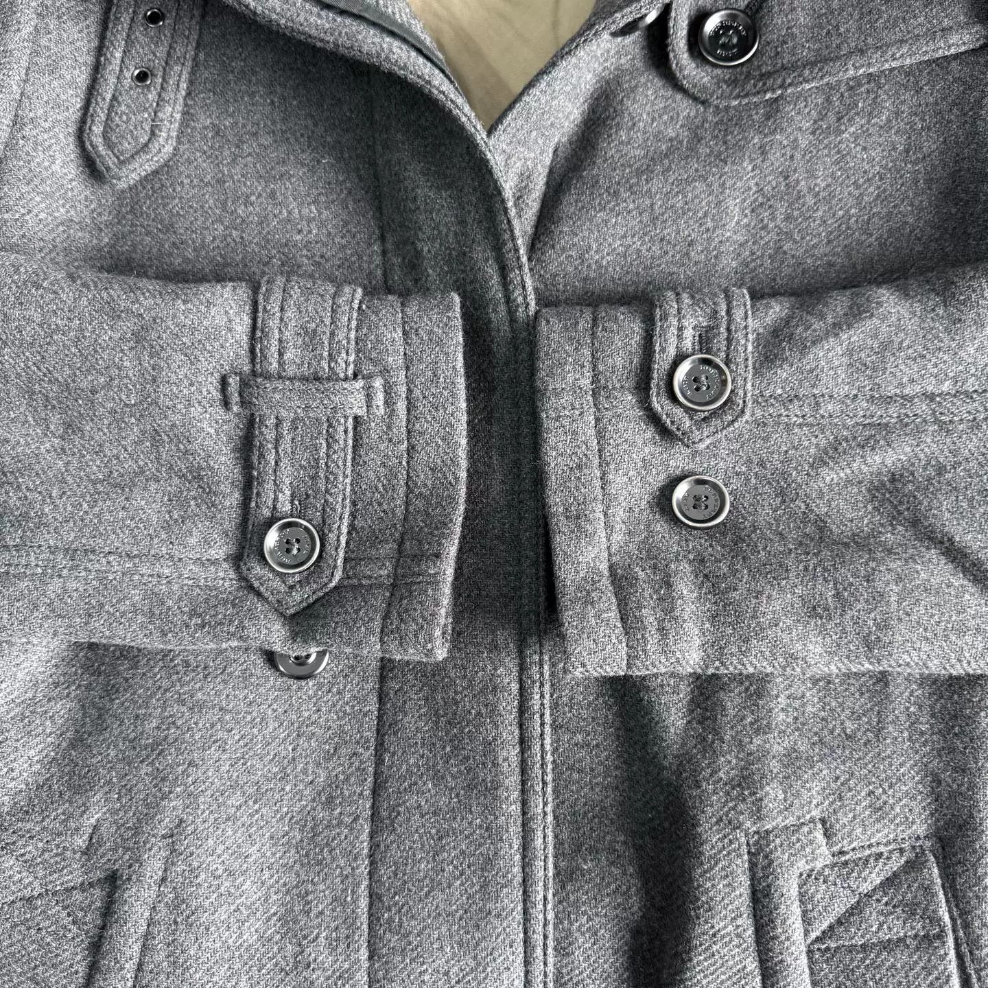 Burberry Burberry Gray Wool Coat UK8 Size US M / EU 48-50 / 2 - 6 Thumbnail