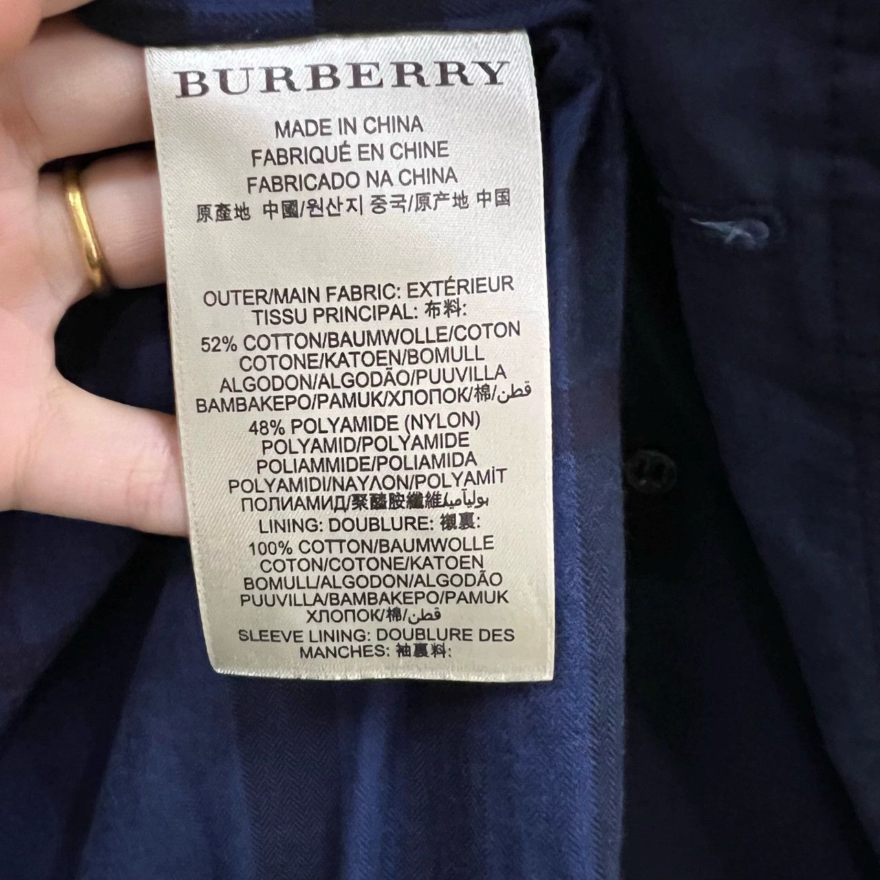 Burberry Burberry Navy Blue Trench Coat Size 40 Size US XS / EU 42 / 0 - 3 Thumbnail