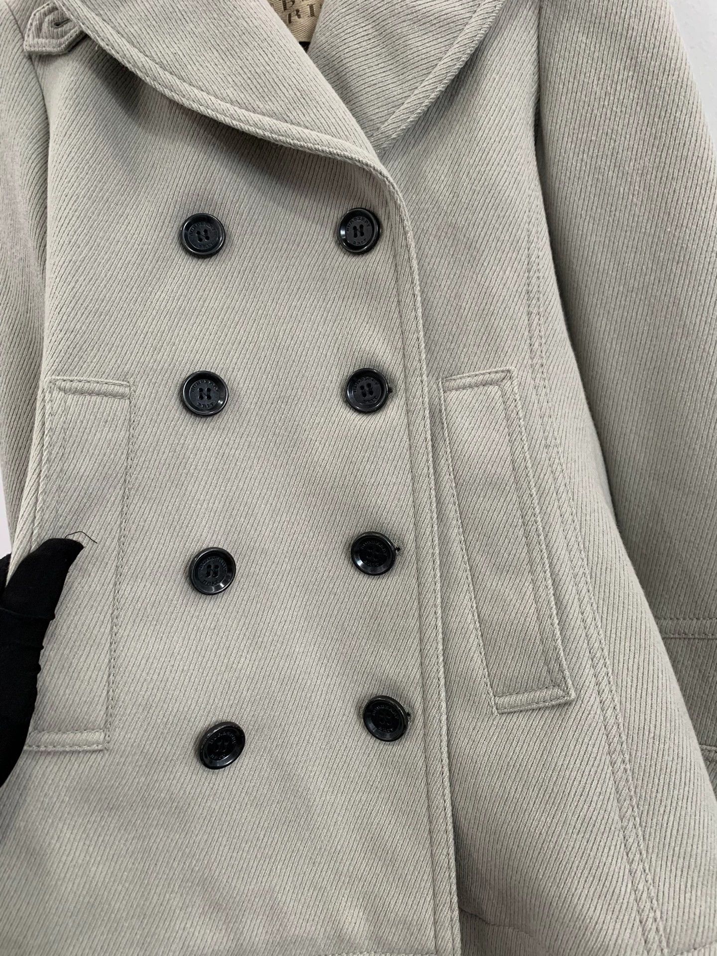 Burberry Burberry Classic Gray Wool Short Trench Coat Size US S / EU 44-46 / 1 - 3 Thumbnail