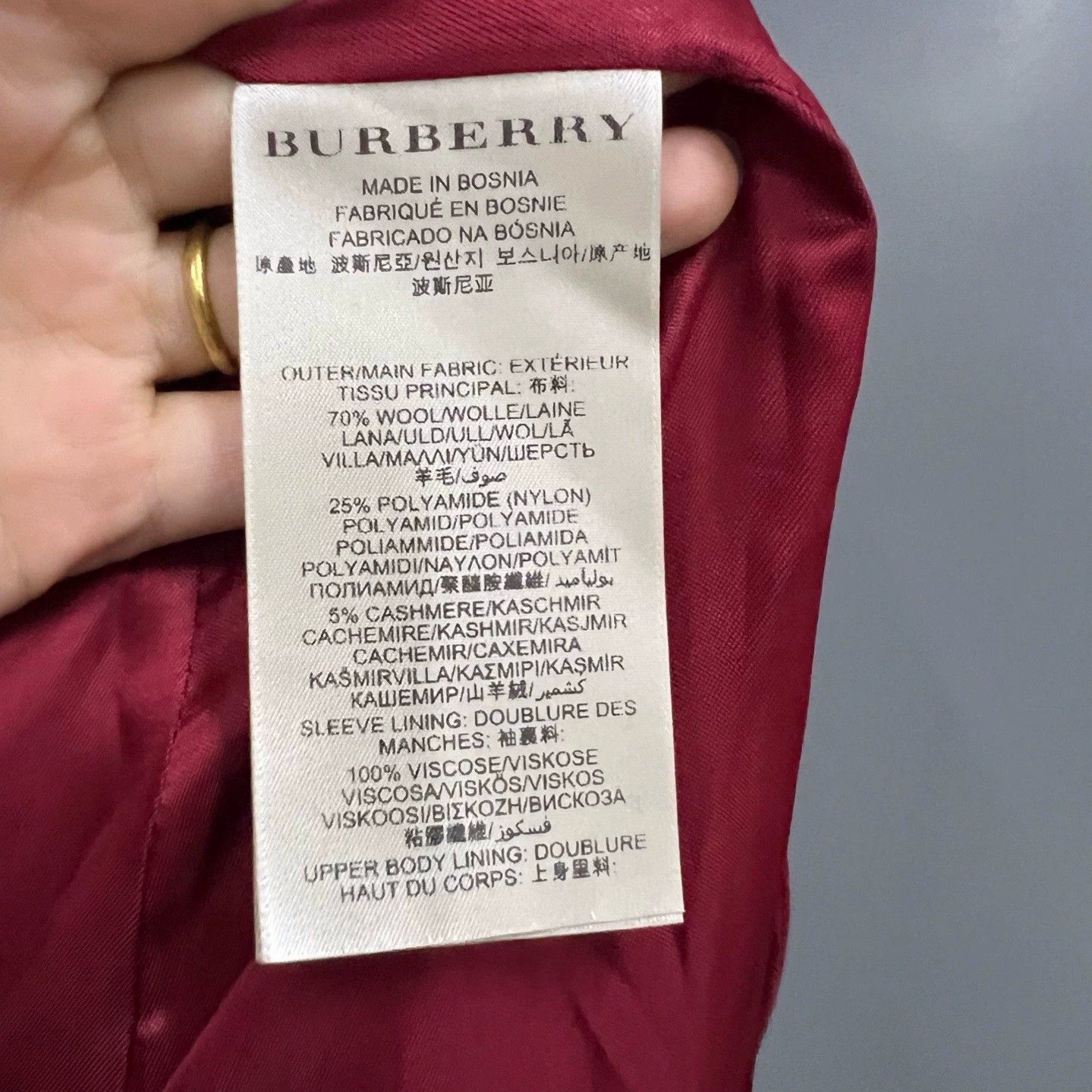 Burberry Burberry Red Double-Breasted Coat Size US XS / EU 42 / 0 - 3 Thumbnail