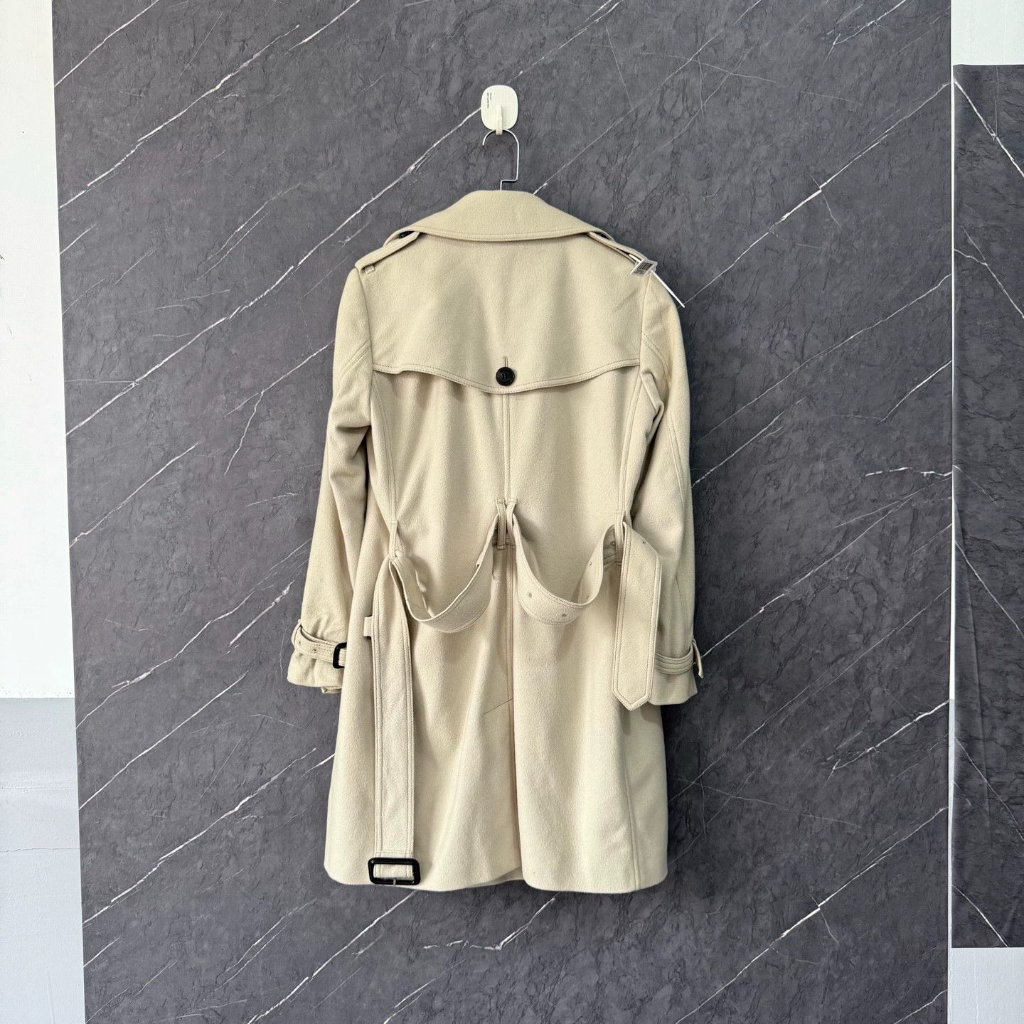Burberry Burberry Camel Wool Trench Coat UK8 Size US M / EU 48-50 / 2 - 2 Thumbnail