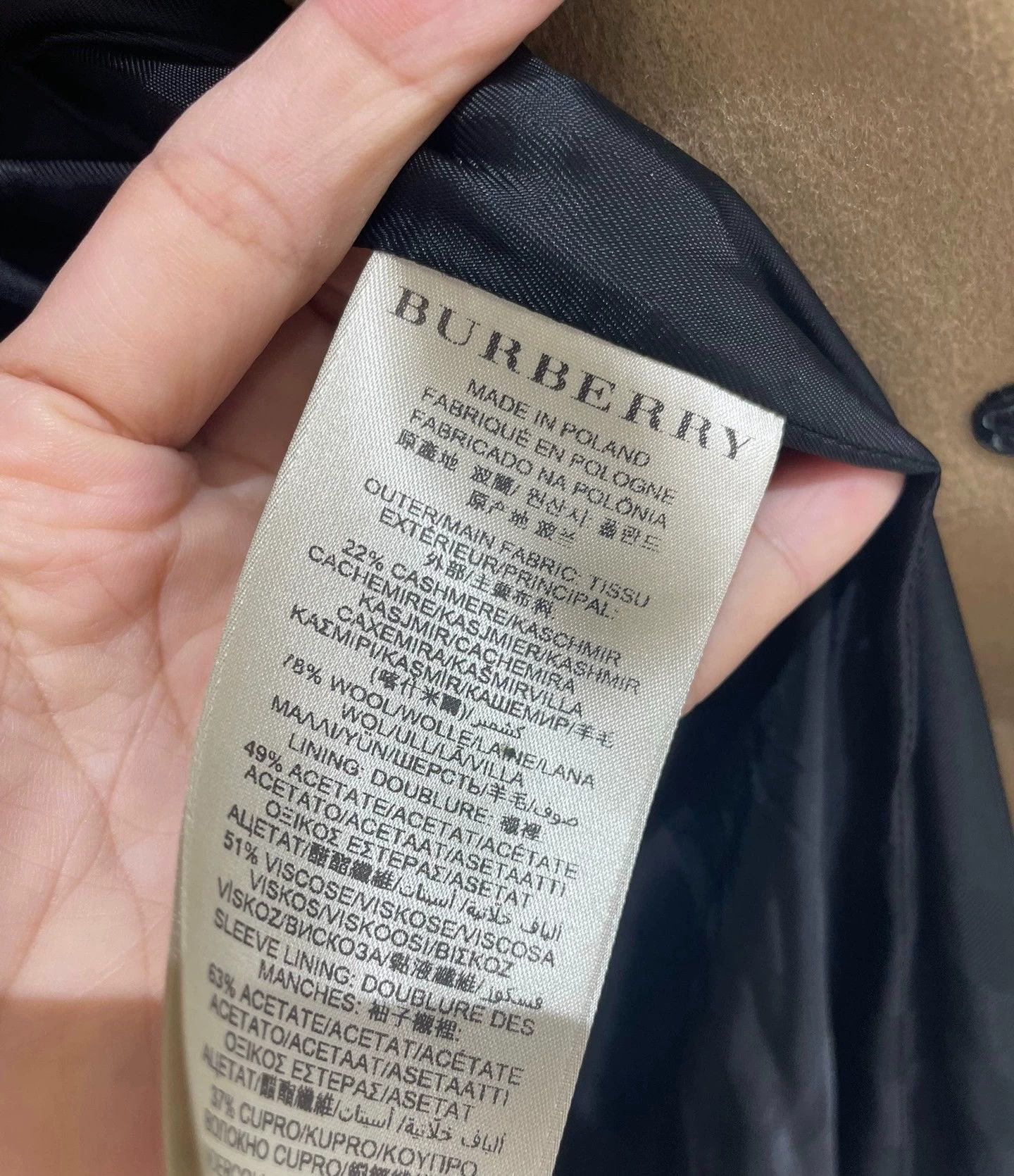 Burberry Burberry Camel Cashmere Wool Coat UK2 Size US XXS / EU 40 - 3 Thumbnail