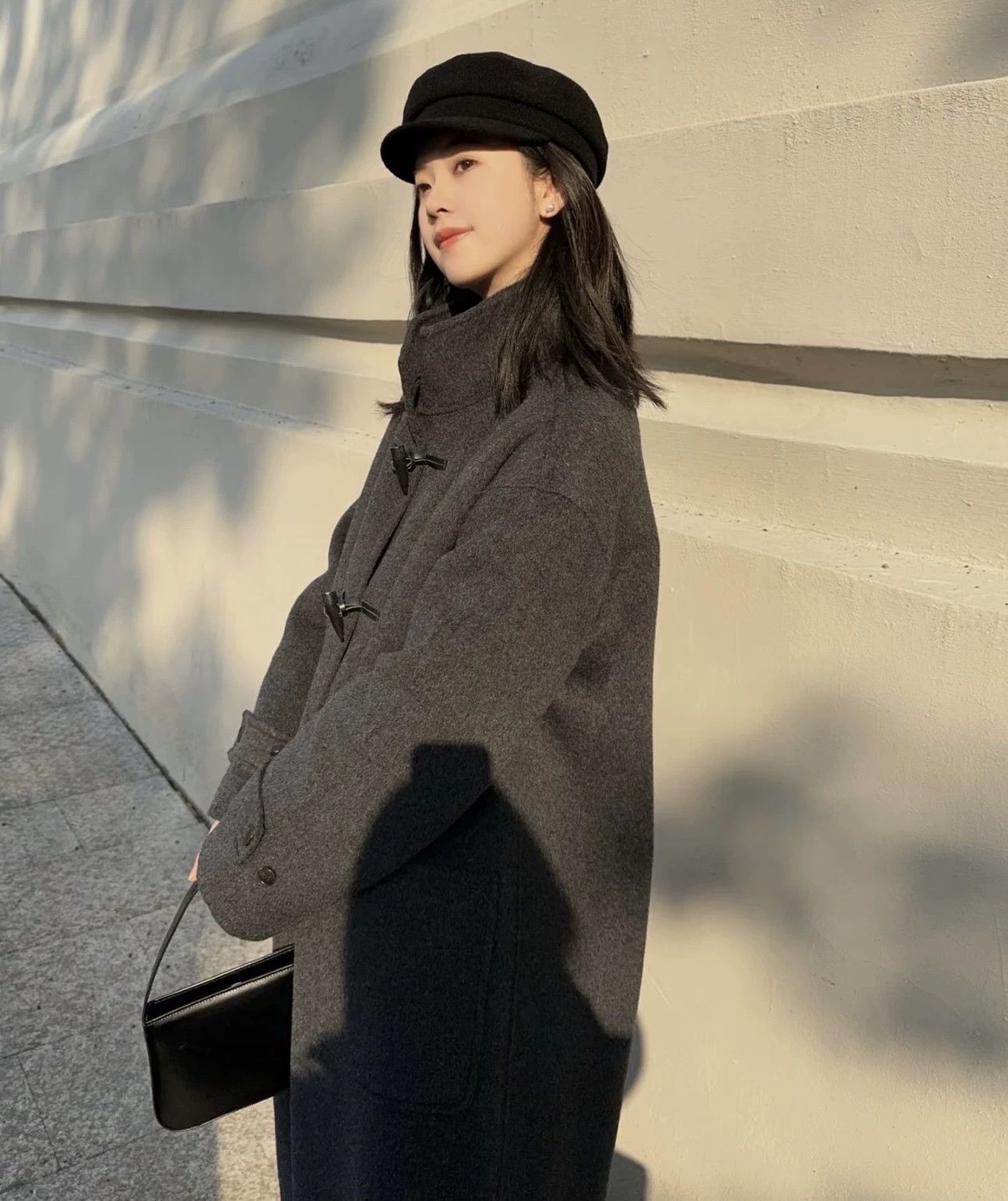 Burberry Burberry Gray Wool Coat with Fur Collar Size US XS / EU 42 / 0 - 6 Thumbnail