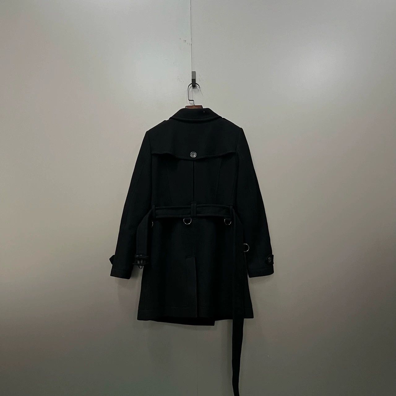 Burberry Burberry Black Wool Double-Breasted Coat Size US XS / EU 42 / 0 - 2 Thumbnail