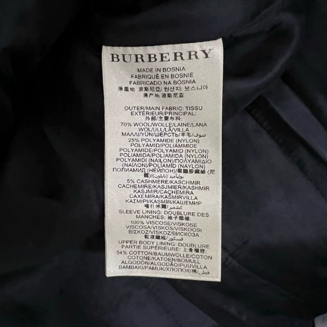 Burberry Burberry Black Wool Double-Breasted Coat Size US XS / EU 42 / 0 - 5 Thumbnail