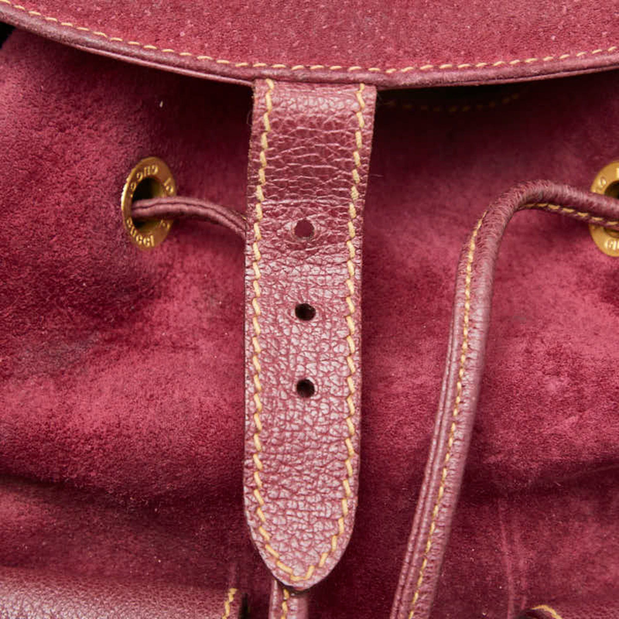 Gucci Gucci Bamboo Backpack 003 2058 0016 Purple Suede Women's GUCCI Size ONE SIZE - 8 Thumbnail