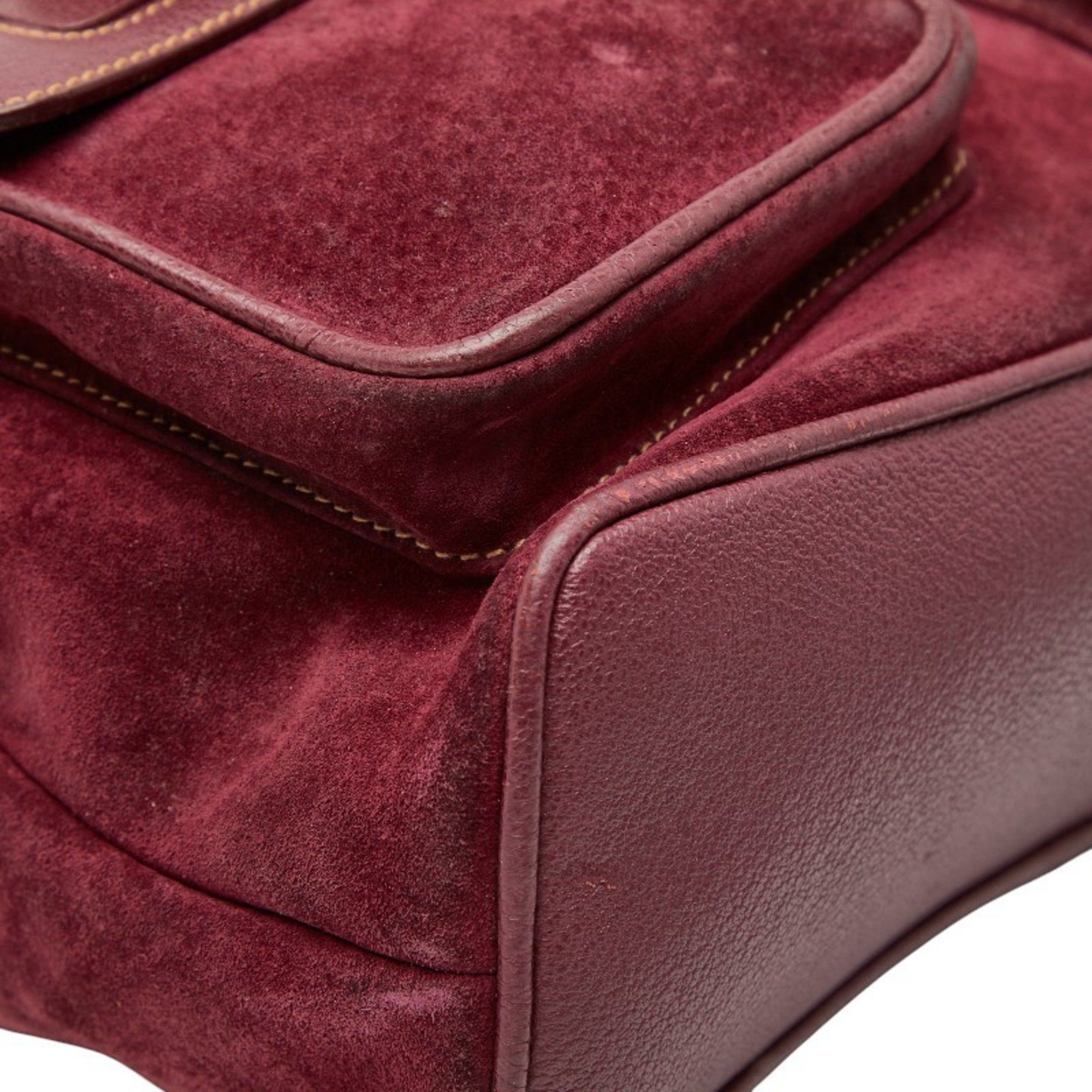 Gucci Gucci Bamboo Backpack 003 2058 0016 Purple Suede Women's GUCCI Size ONE SIZE - 5 Thumbnail