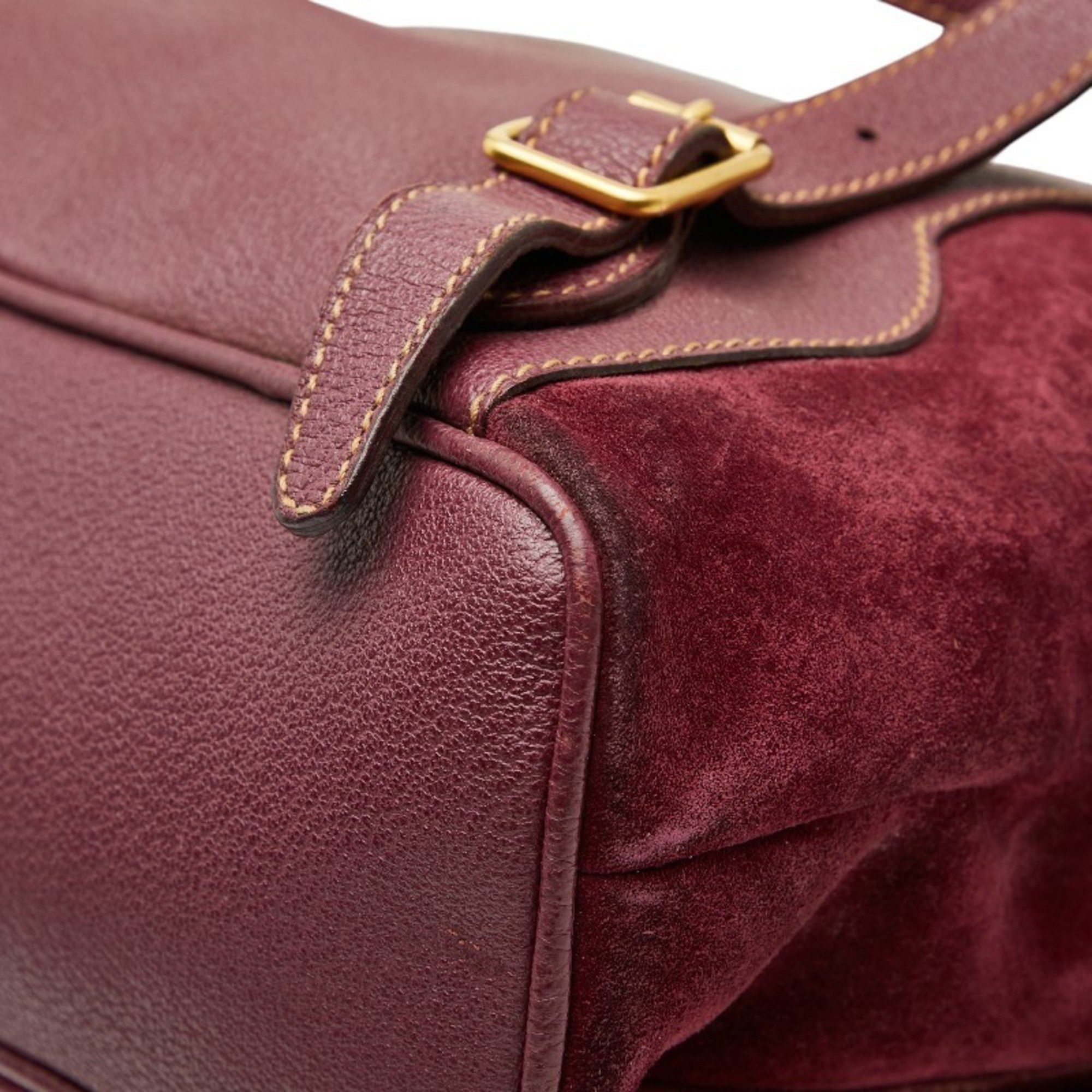 Gucci Gucci Bamboo Backpack 003 2058 0016 Purple Suede Women's GUCCI Size ONE SIZE - 6 Thumbnail