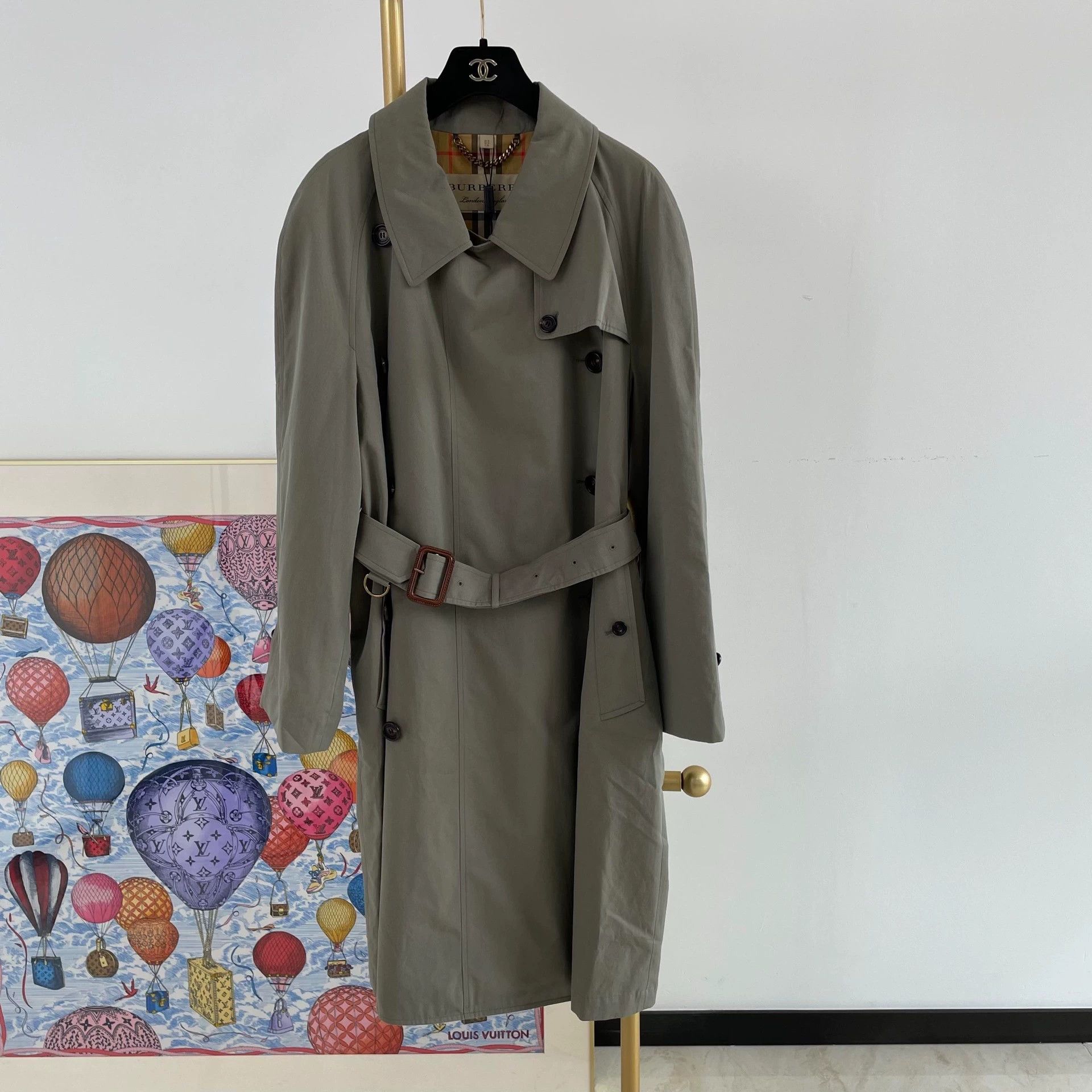 Burberry Burberry Green Trench Coat UK12 Size US M / EU 48-50 / 2 - 2 Thumbnail