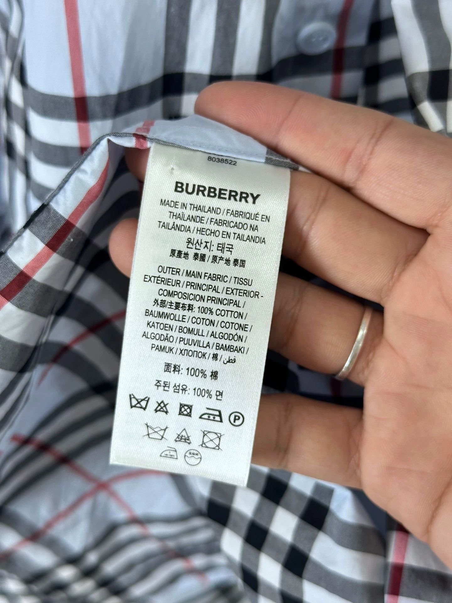 Burberry Burberry Women's Blue Check Shirt S Size US S / EU 44-46 / 1 - 6 Thumbnail