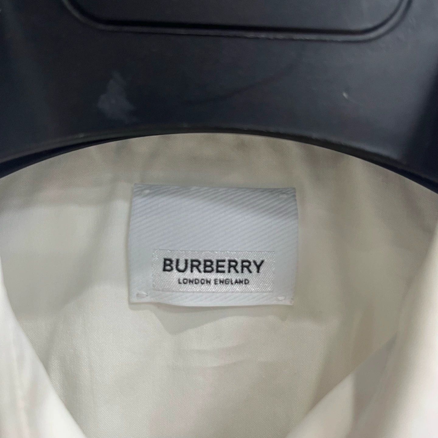 Burberry Burberry White Logo Cotton Long Sleeve Shirt Size US S / EU 44-46 / 1 - 3 Thumbnail