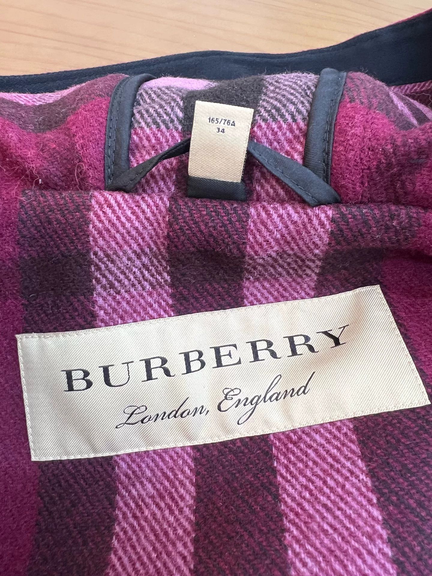 Burberry Burberry Wool Toggle Coat Purple Size 4 Size US XS / EU 42 / 0 - 5 Thumbnail
