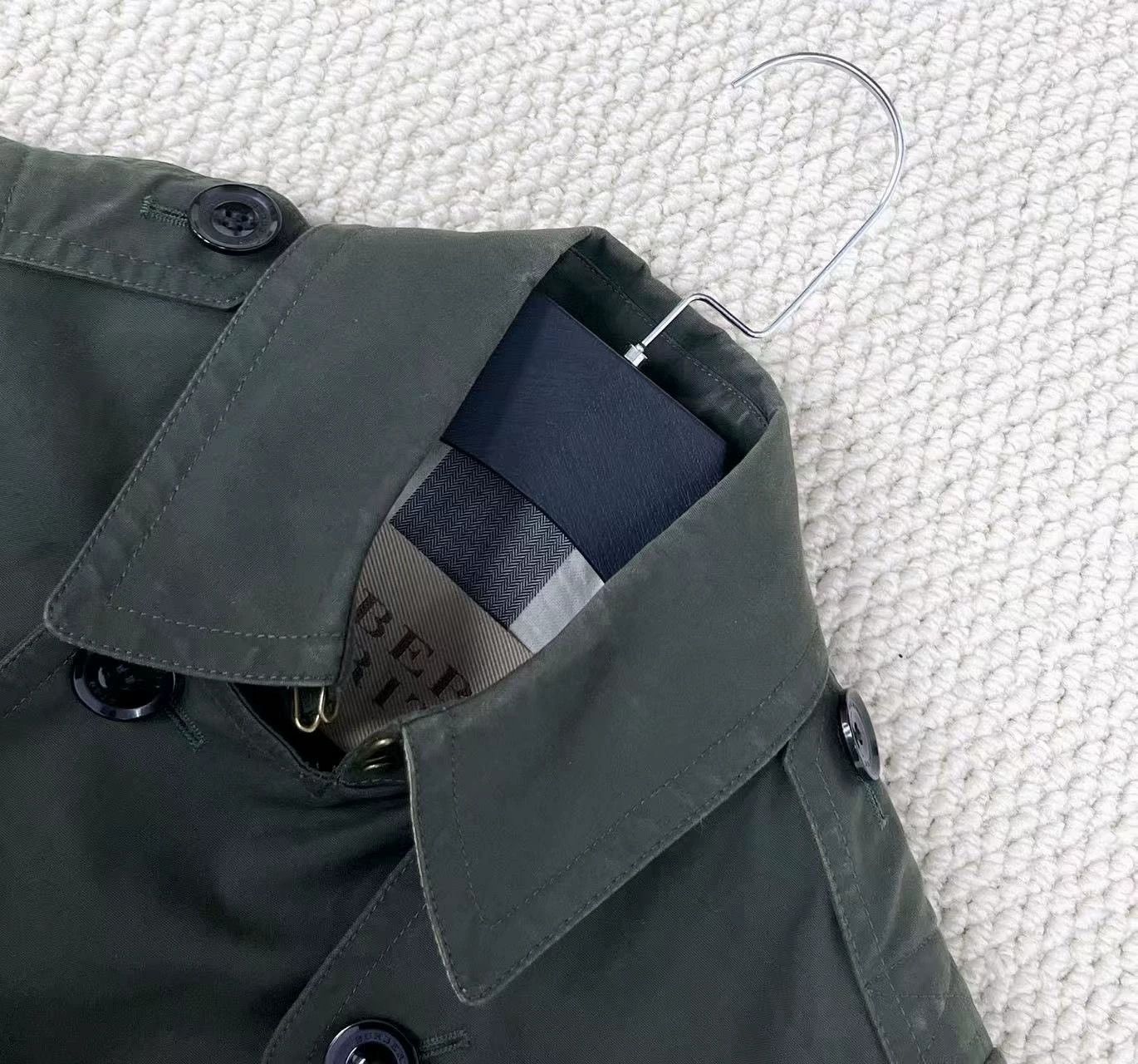 Burberry Burberry Green Short Trench Coat Size US XS / EU 42 / 0 - 3 Thumbnail