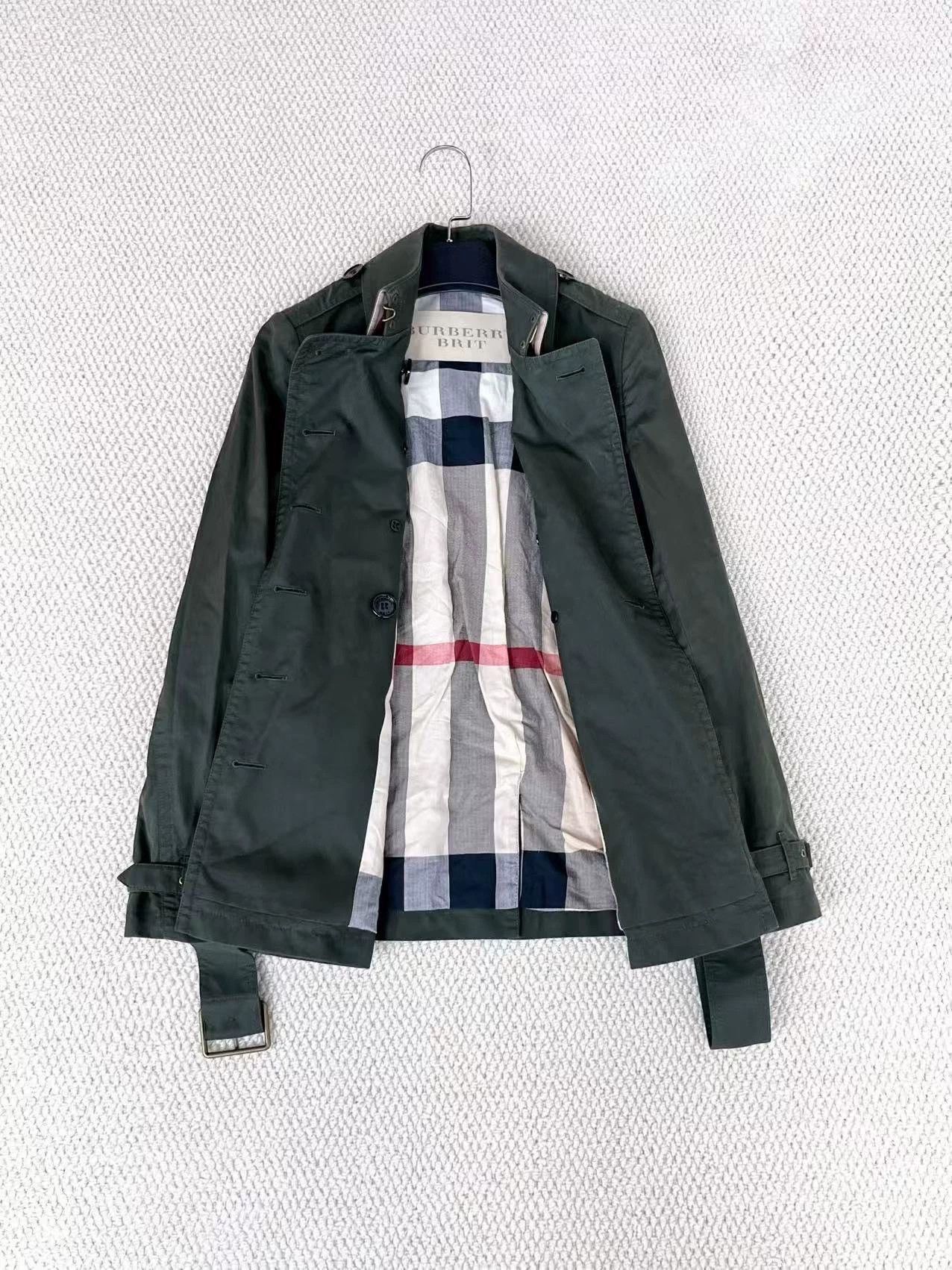 Burberry Burberry Green Short Trench Coat Size US XS / EU 42 / 0 - 4 Thumbnail