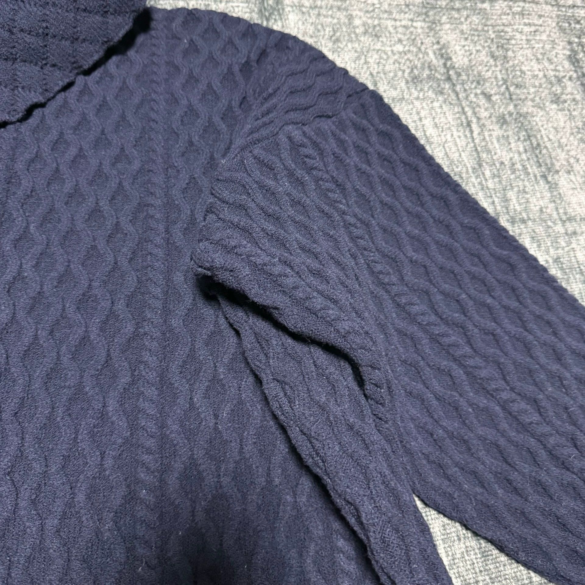 Loewe Loewe Navy Ribbed Zip Sweater Size US M / EU 48-50 / 2 - 3 Thumbnail
