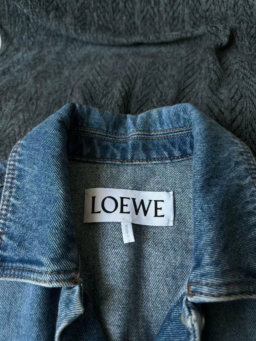 Loewe Loewe Denim Jacket with Leather Patch Size US XS / EU 42 / 0 - 3 Thumbnail