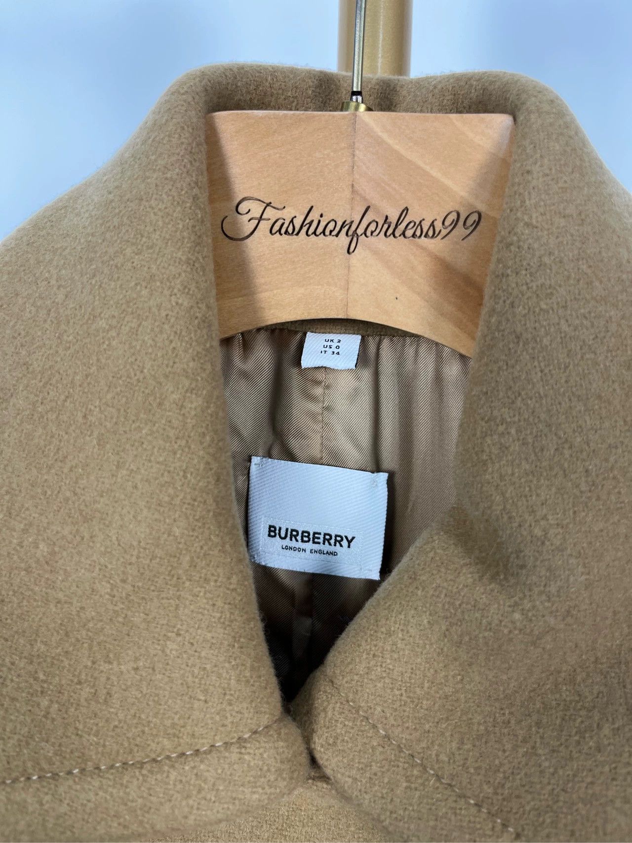 Burberry Burberry Camel Wool Blend Long Coat Size US XS / EU 42 / 0 - 4 Thumbnail