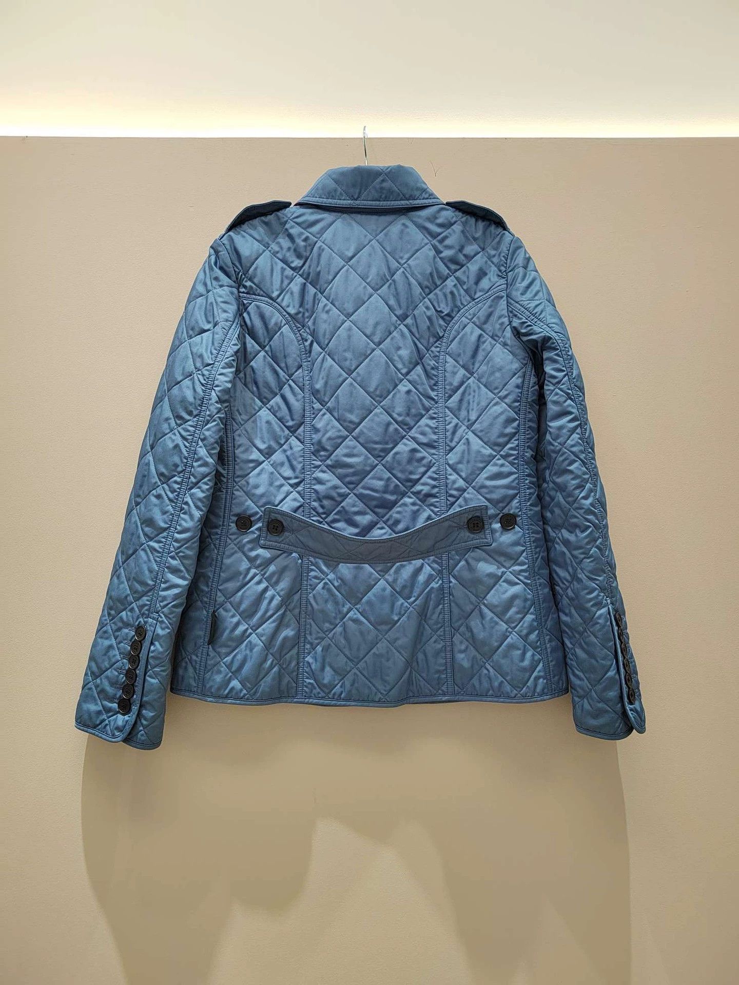 Burberry Burberry London Blue Cotton Coat Size US M / EU 48-50 / 2 - 2 Thumbnail