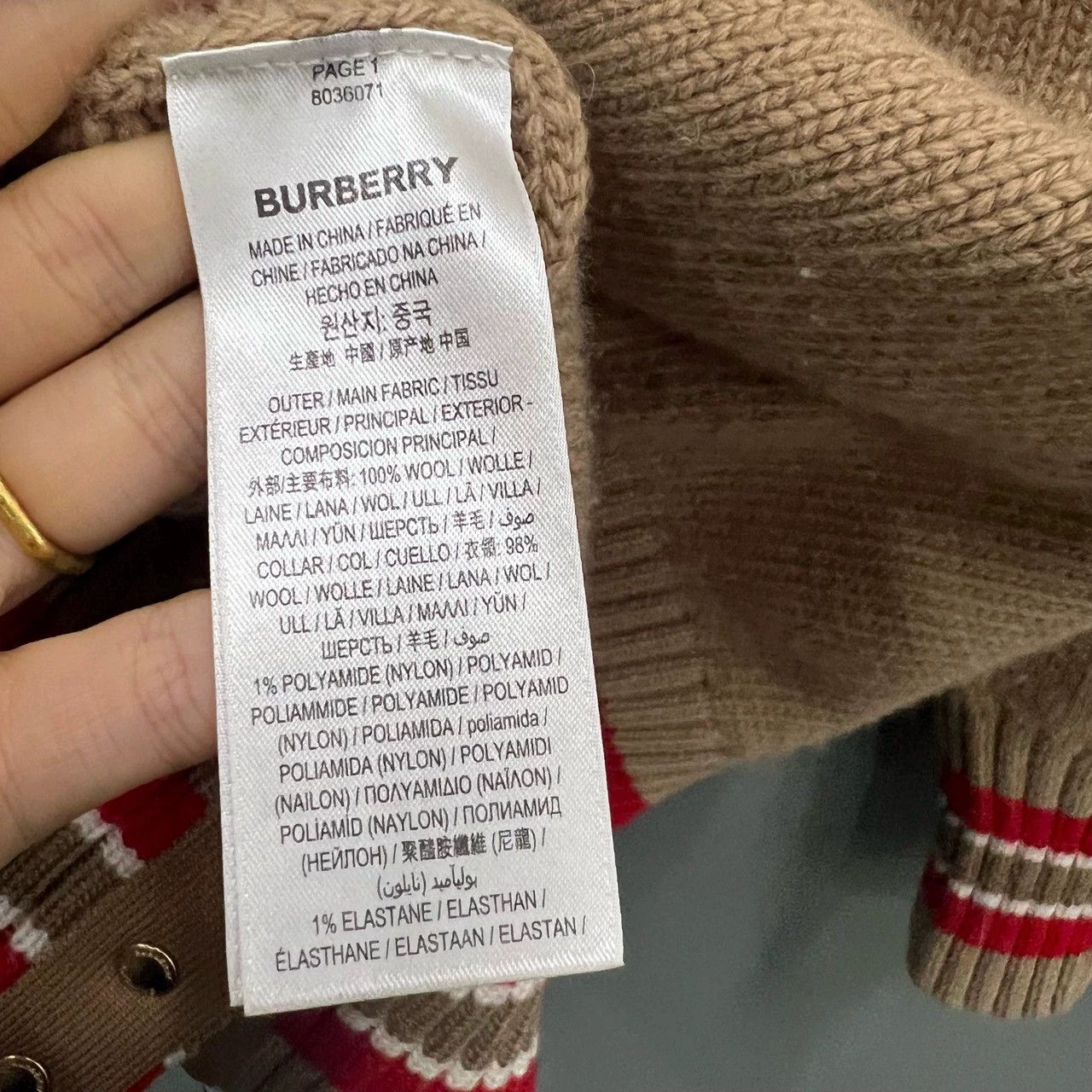 Burberry Burberry V-neck Striped Knit Sweater Size US S / EU 44-46 / 1 - 4 Thumbnail
