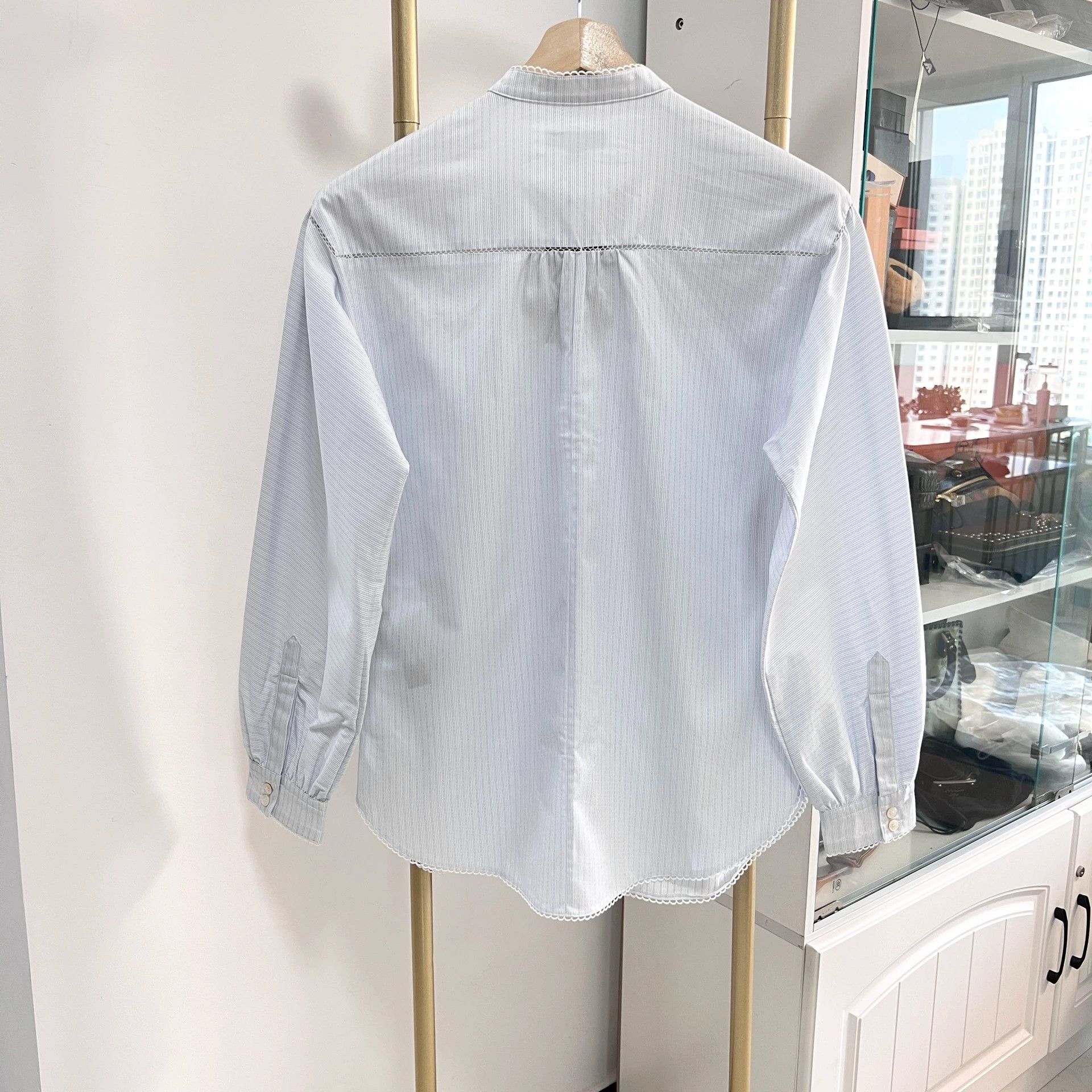 Burberry Burberry Women's Light Blue Shirt Size US M / EU 48-50 / 2 - 6 Thumbnail