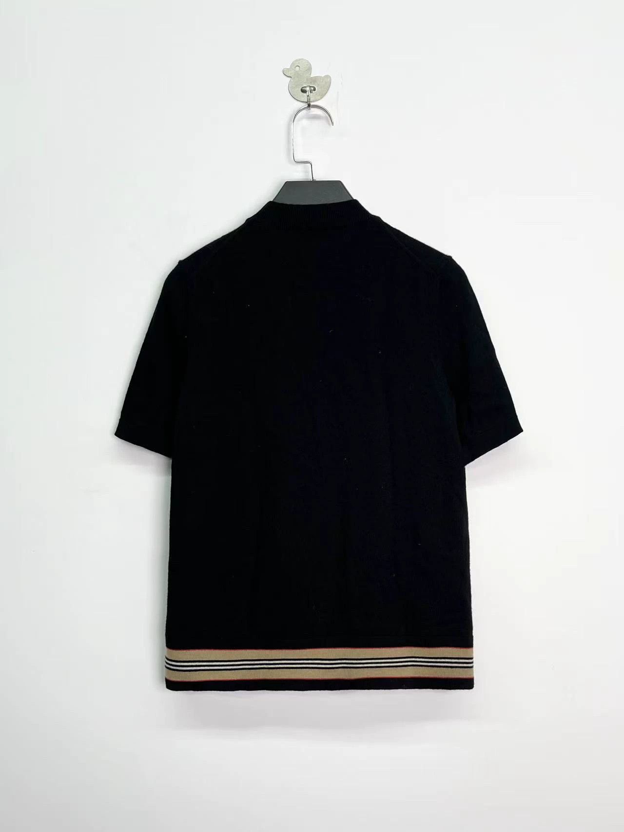 Burberry Burberry Black Wool Knit Short Sleeve Size US XS / EU 42 / 0 - 2 Thumbnail