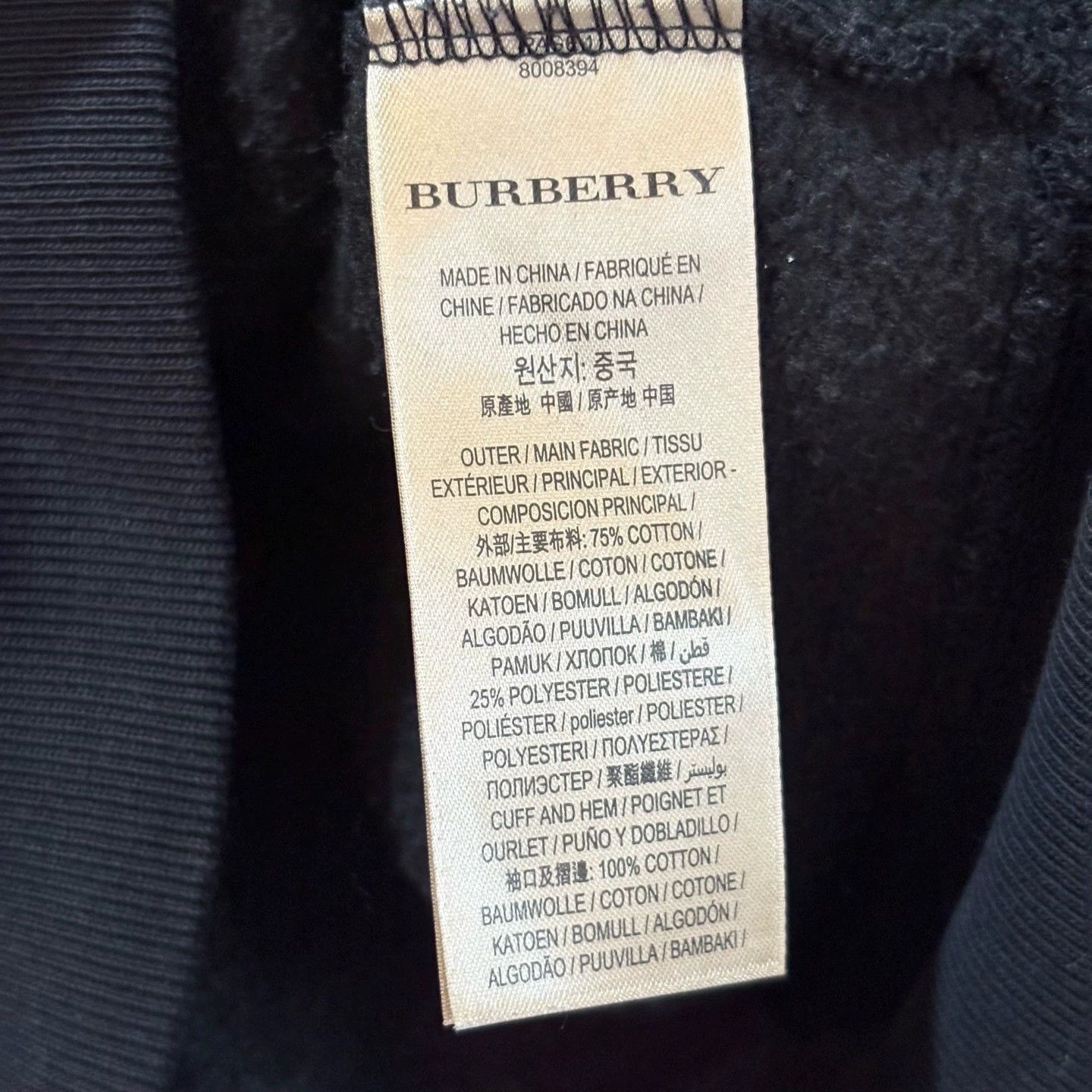 Burberry Burberry Black Hoodie XS Unisex Size US XS / EU 42 / 0 - 4 Thumbnail