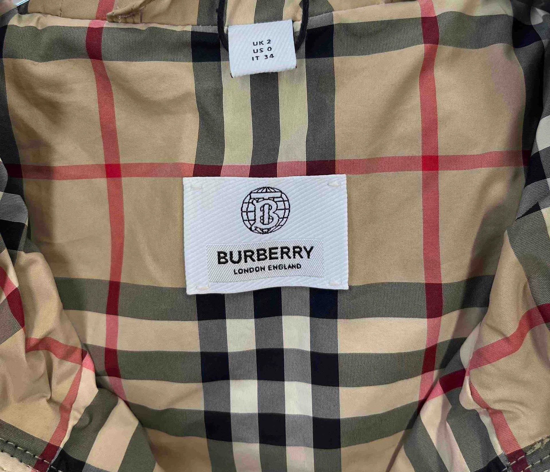 Burberry Burberry Beige Check Hooded Jacket Size US XS / EU 42 / 0 - 4 Thumbnail