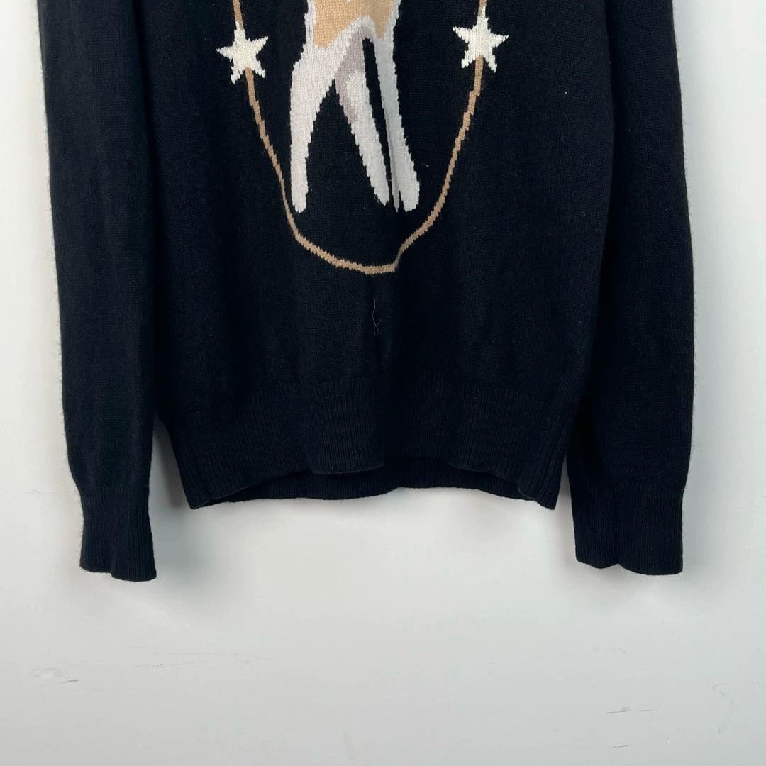 Burberry Burberry Black Deer Pattern Wool Sweater Size US XS / EU 42 / 0 - 3 Thumbnail