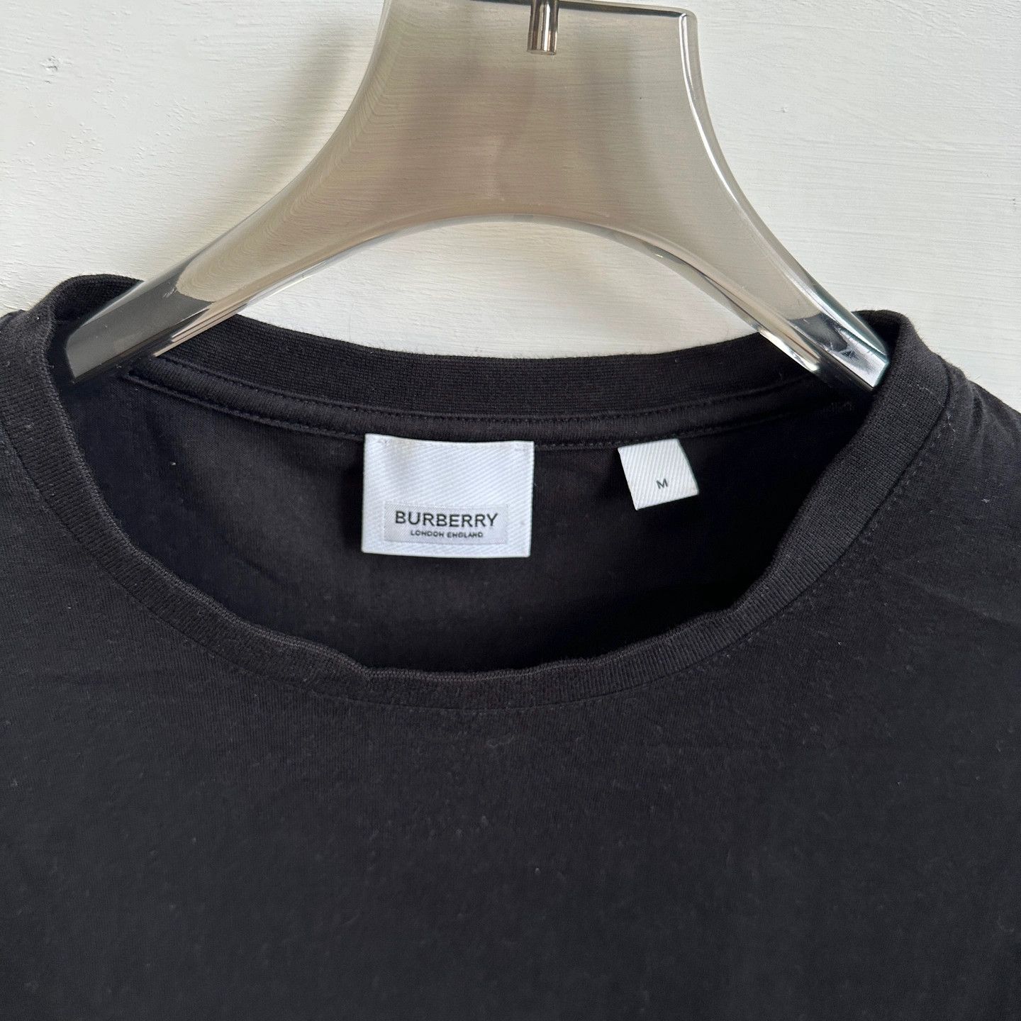 Burberry Burberry Black Logo Embroidered T-shirt Size US M / EU 48-50 / 2 - 3 Thumbnail