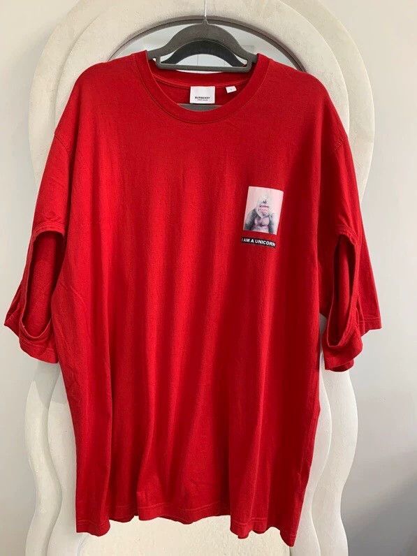 Burberry Burberry Red Monkey Graphic T-Shirt Size US L / EU 52-54 / 3 - 2 Thumbnail
