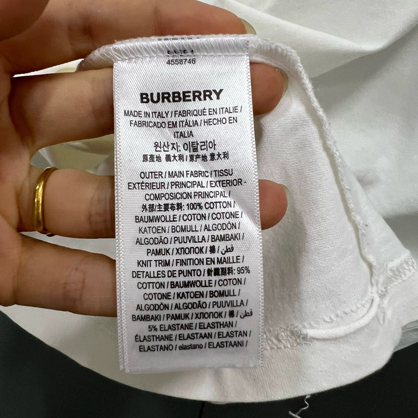 Burberry Burberry White Deer Print Short Sleeve Size US S / EU 44-46 / 1 - 3 Thumbnail