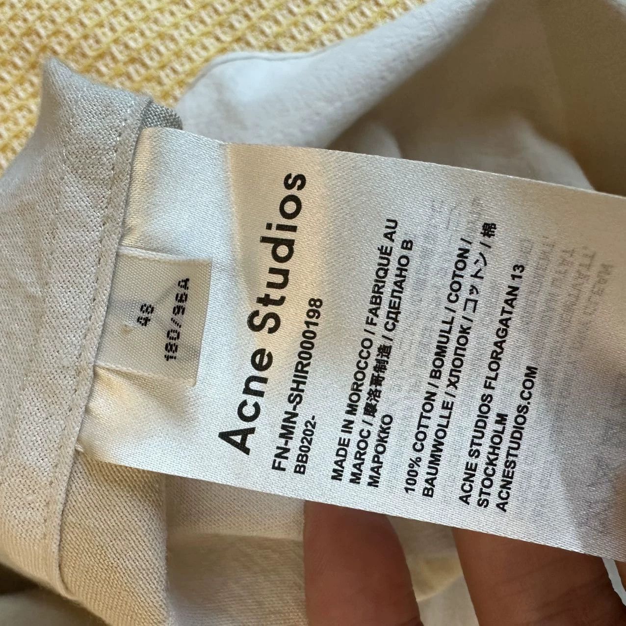 Acne Studios Acne Studios Beige Plaid Shirt Size US XL / EU 56 / 4 - 5 Thumbnail