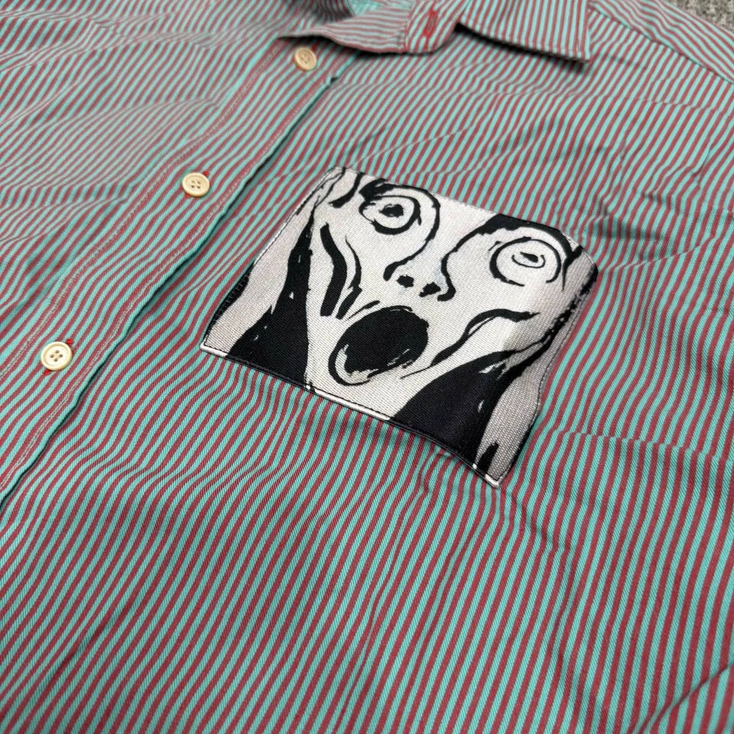 Acne Studios Acne Studios Stripe Face Print Shirt Size US M / EU 48-50 / 2 - 3 Thumbnail