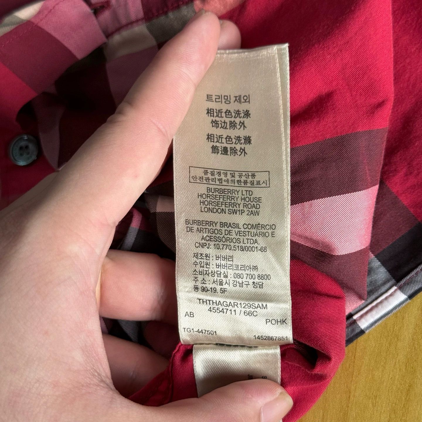 Burberry Burberry Red Check Button-Up Shirt M Size US M / EU 48-50 / 2 - 7 Thumbnail
