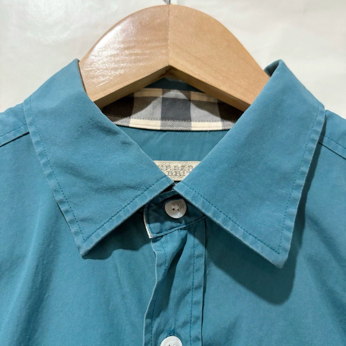 Burberry Burberry Blue Plaid Collar Long Sleeve Shirt Size US M / EU 48-50 / 2 - 3 Thumbnail