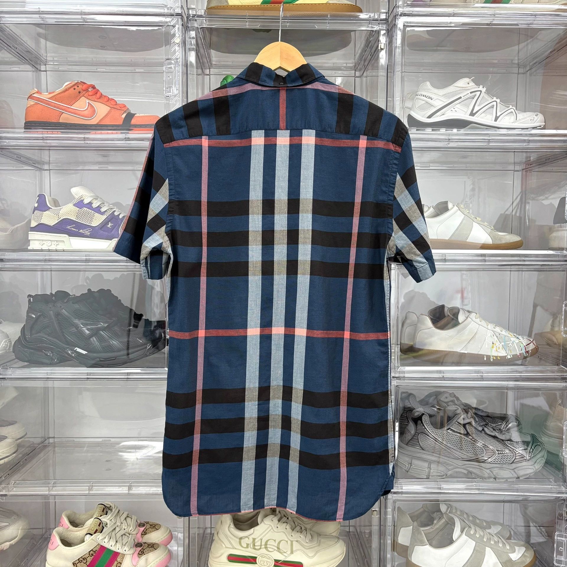 Burberry Burberry Blue Striped Short Sleeve Shirt Size US S / EU 44-46 / 1 - 2 Thumbnail