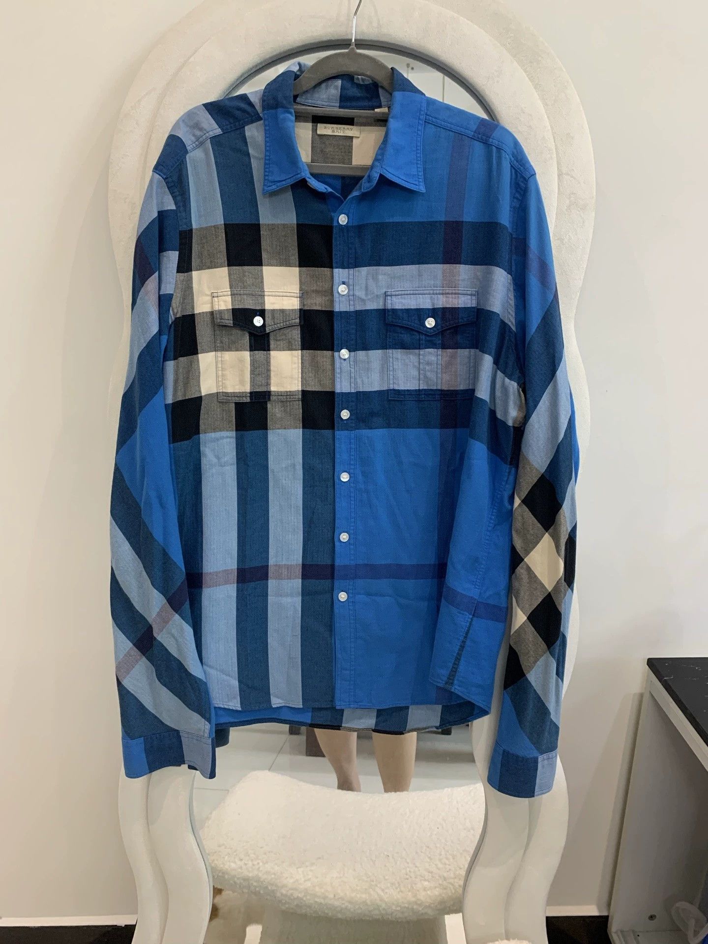 Burberry Burberry Men's Classic Plaid Long Sleeve Shirt Size US XL / EU 56 / 4 - 2 Thumbnail